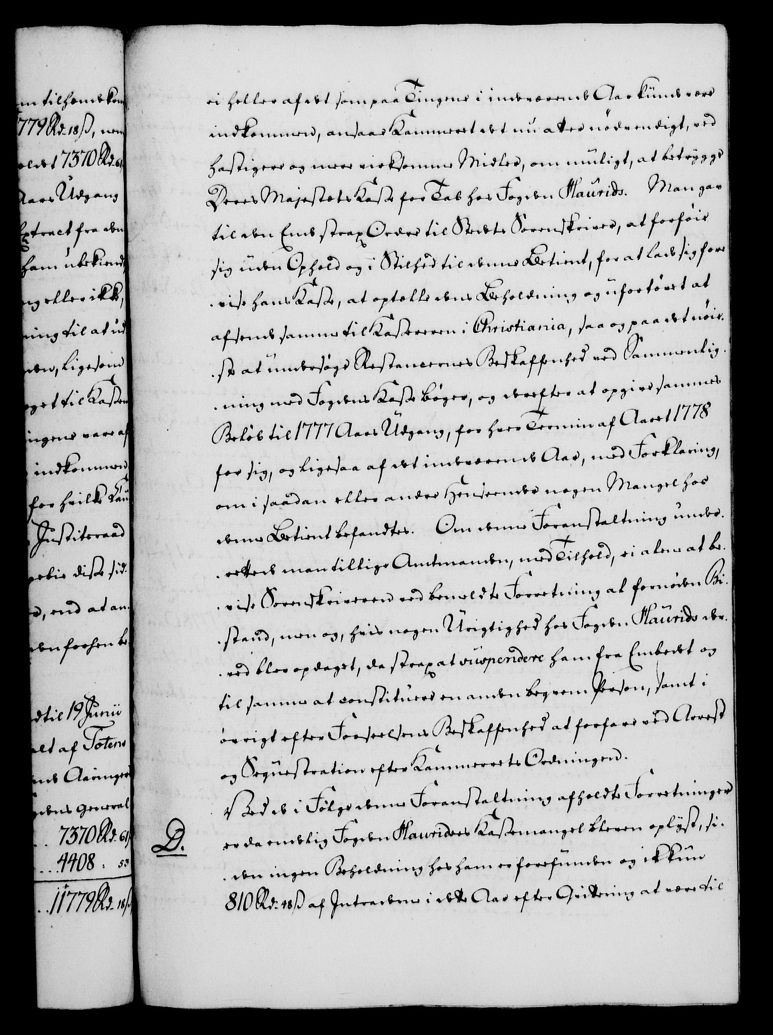 Rentekammeret, Kammerkanselliet, RA/EA-3111/G/Gf/Gfa/L0061: Norsk relasjons- og resolusjonsprotokoll (merket RK 52.61), 1779, p. 411
