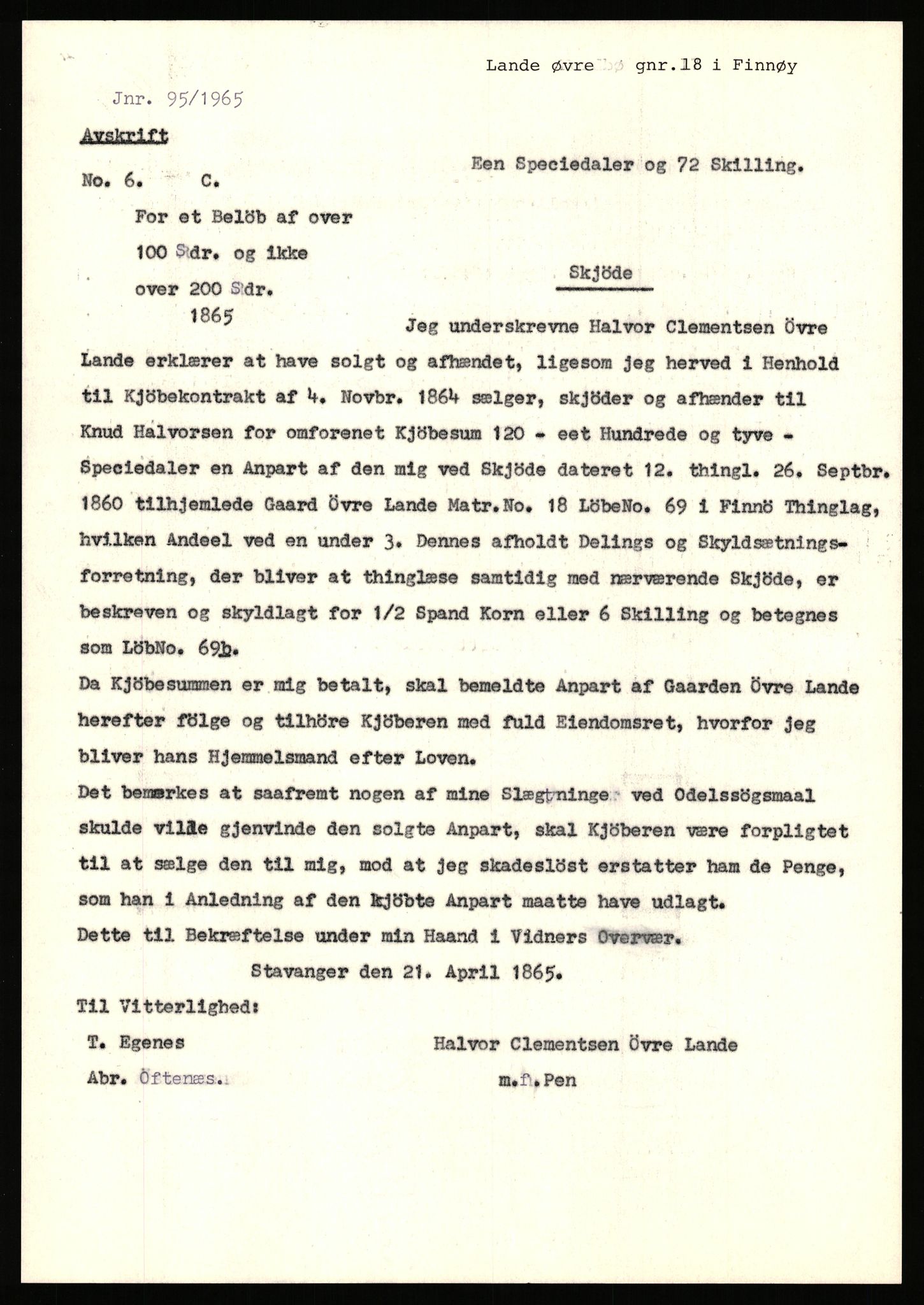 Statsarkivet i Stavanger, AV/SAST-A-101971/03/Y/Yj/L0051: Avskrifter sortert etter gårdsnavn: Kvål - Landsnes, 1750-1930, p. 500