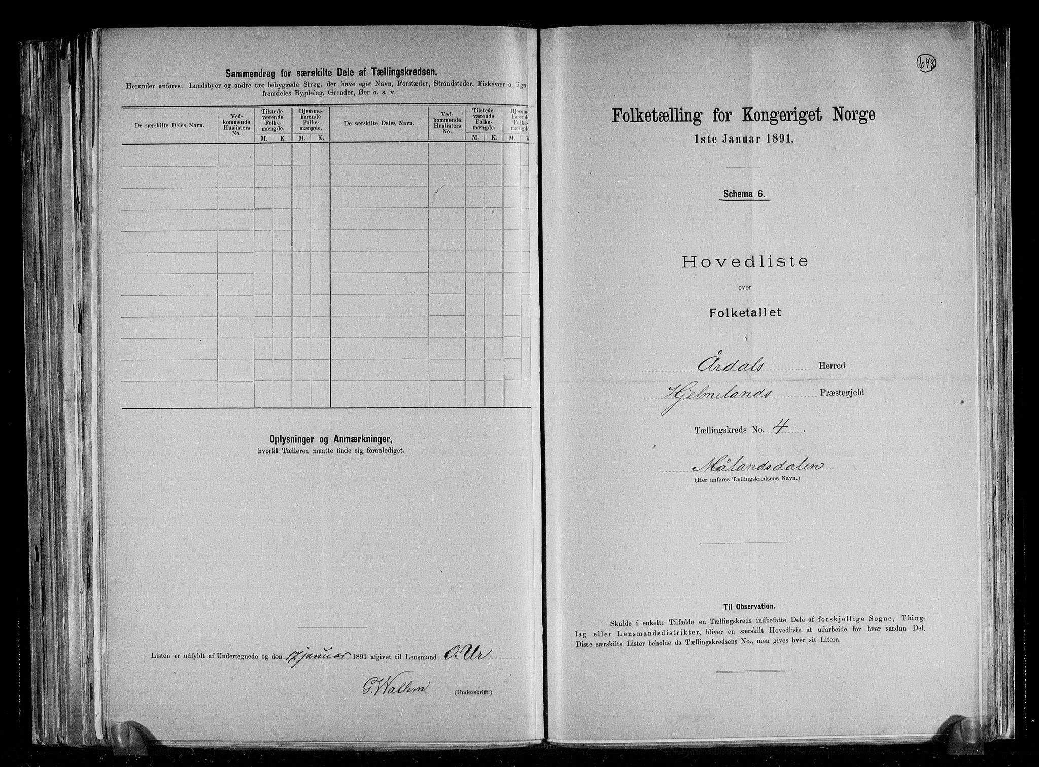 RA, 1891 census for 1131 Årdal, 1891, p. 10