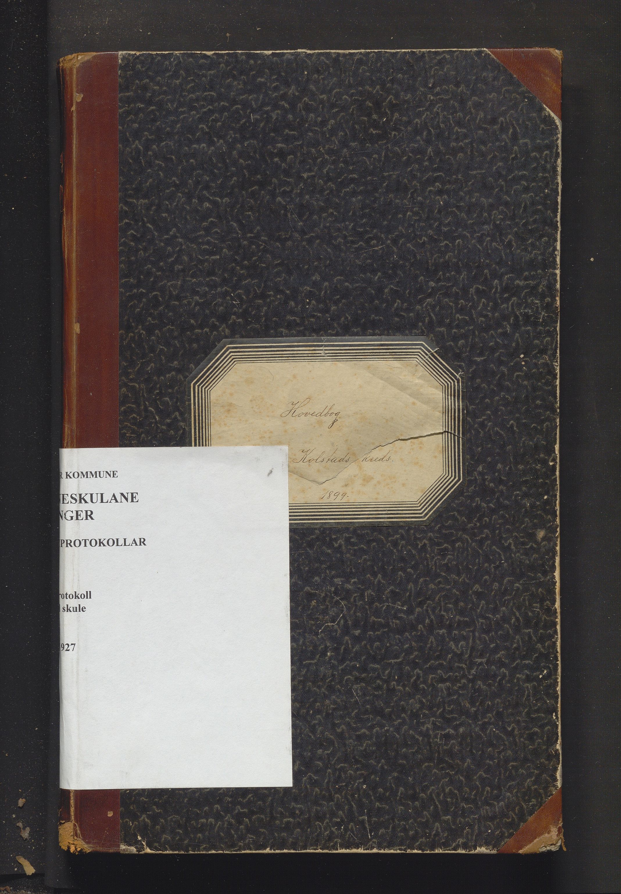 Manger kommune. Barneskulane, IKAH/1261-231/F/Fa/L0008: Skuleprotokoll for Kolstad skule , 1899-1927