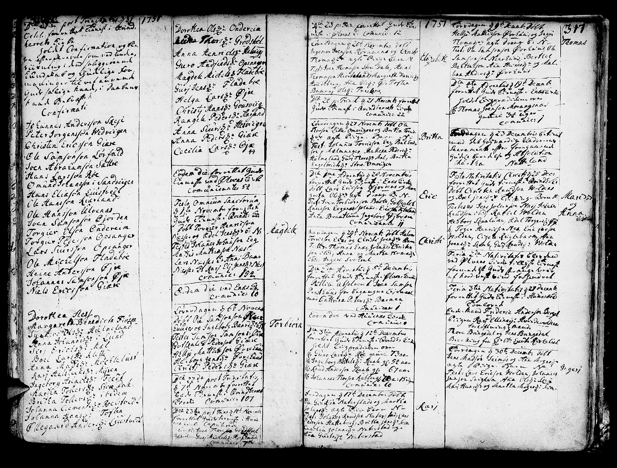 Kvinnherad sokneprestembete, AV/SAB-A-76401/H/Haa: Parish register (official) no. A 2, 1710-1753, p. 316-317