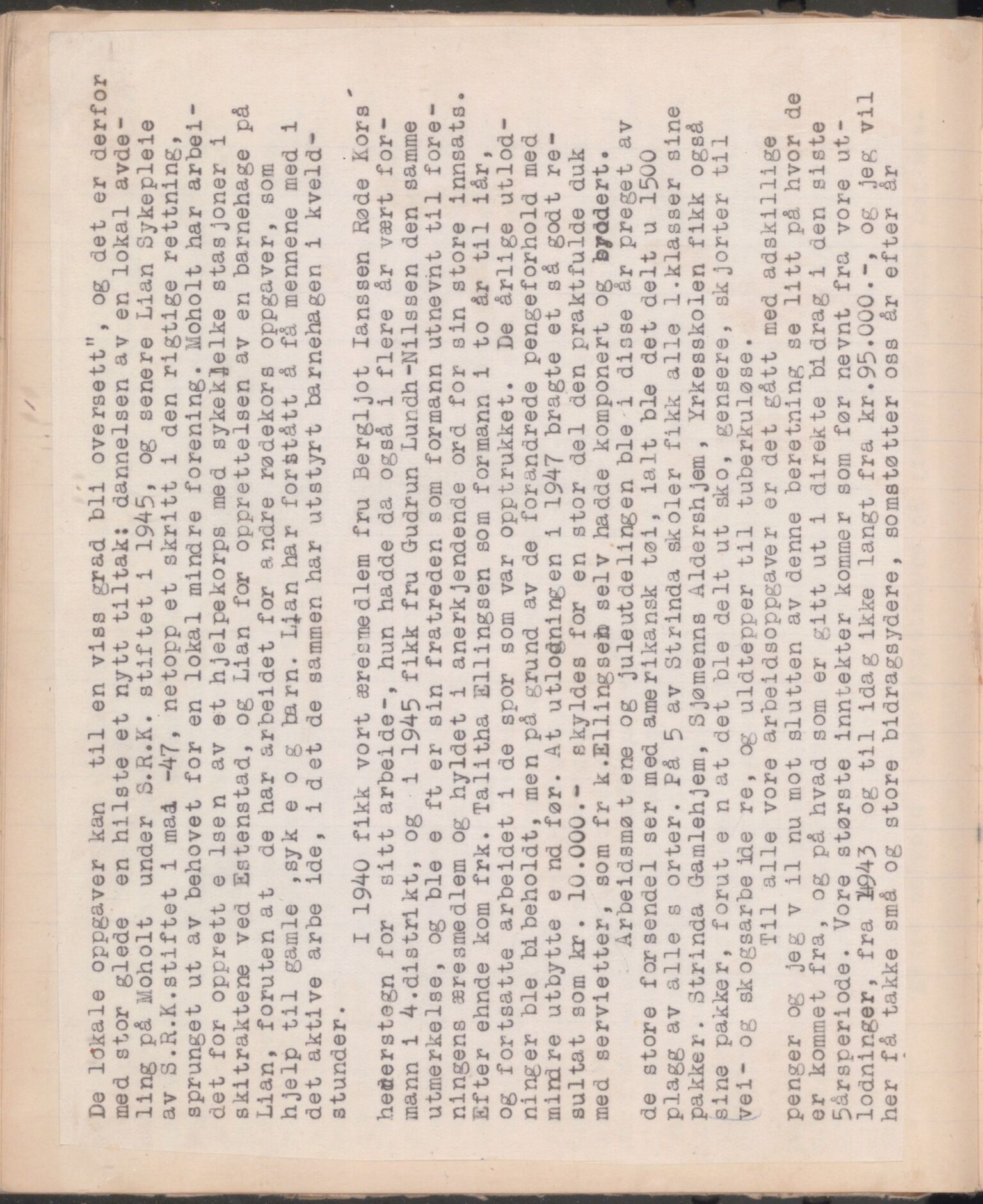 Trondheim Røde Kors, TRKO/PA-1204/A/Ab/L0004: Dagbok for Strinda Røde Kors, 1926-1952, p. 445