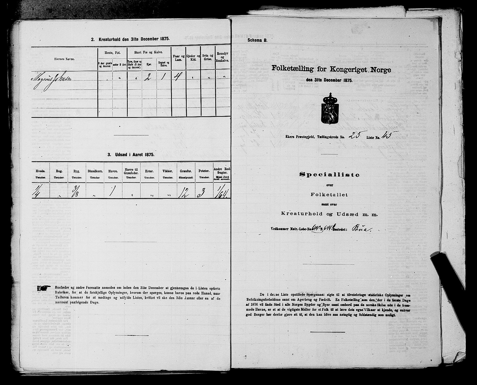 SAKO, 1875 census for 0624P Eiker, 1875, p. 4436