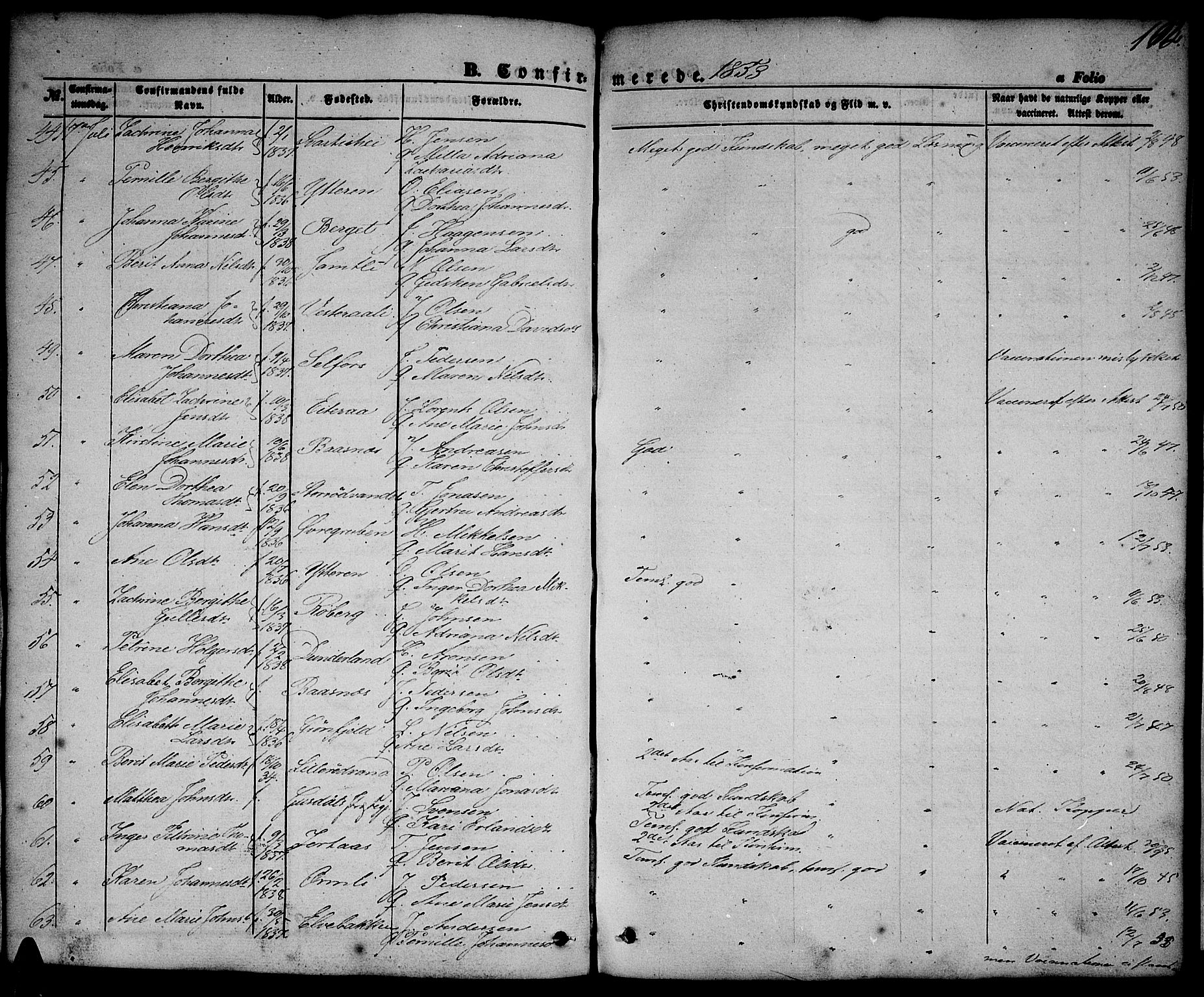 Ministerialprotokoller, klokkerbøker og fødselsregistre - Nordland, SAT/A-1459/827/L0414: Parish register (copy) no. 827C03, 1853-1865, p. 102