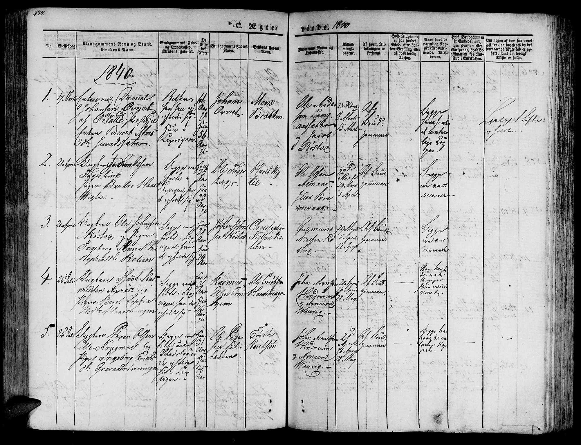 Ministerialprotokoller, klokkerbøker og fødselsregistre - Nord-Trøndelag, SAT/A-1458/701/L0006: Parish register (official) no. 701A06, 1825-1841, p. 237