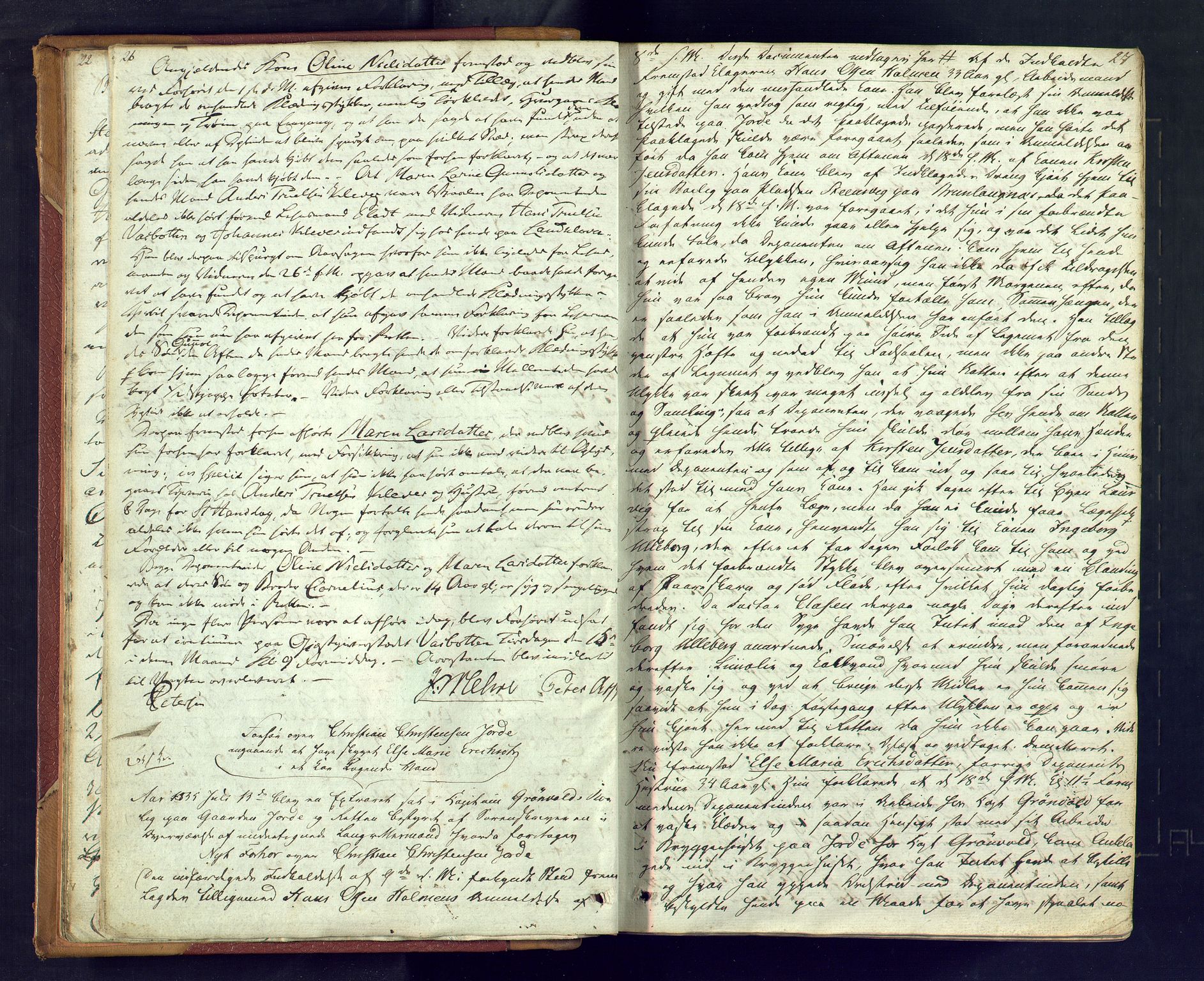 Larvik sorenskriveri, AV/SAKO-A-83/F/Fc/L0004: Ekstrarettsprotokoll, 1835-1839, p. 26-27