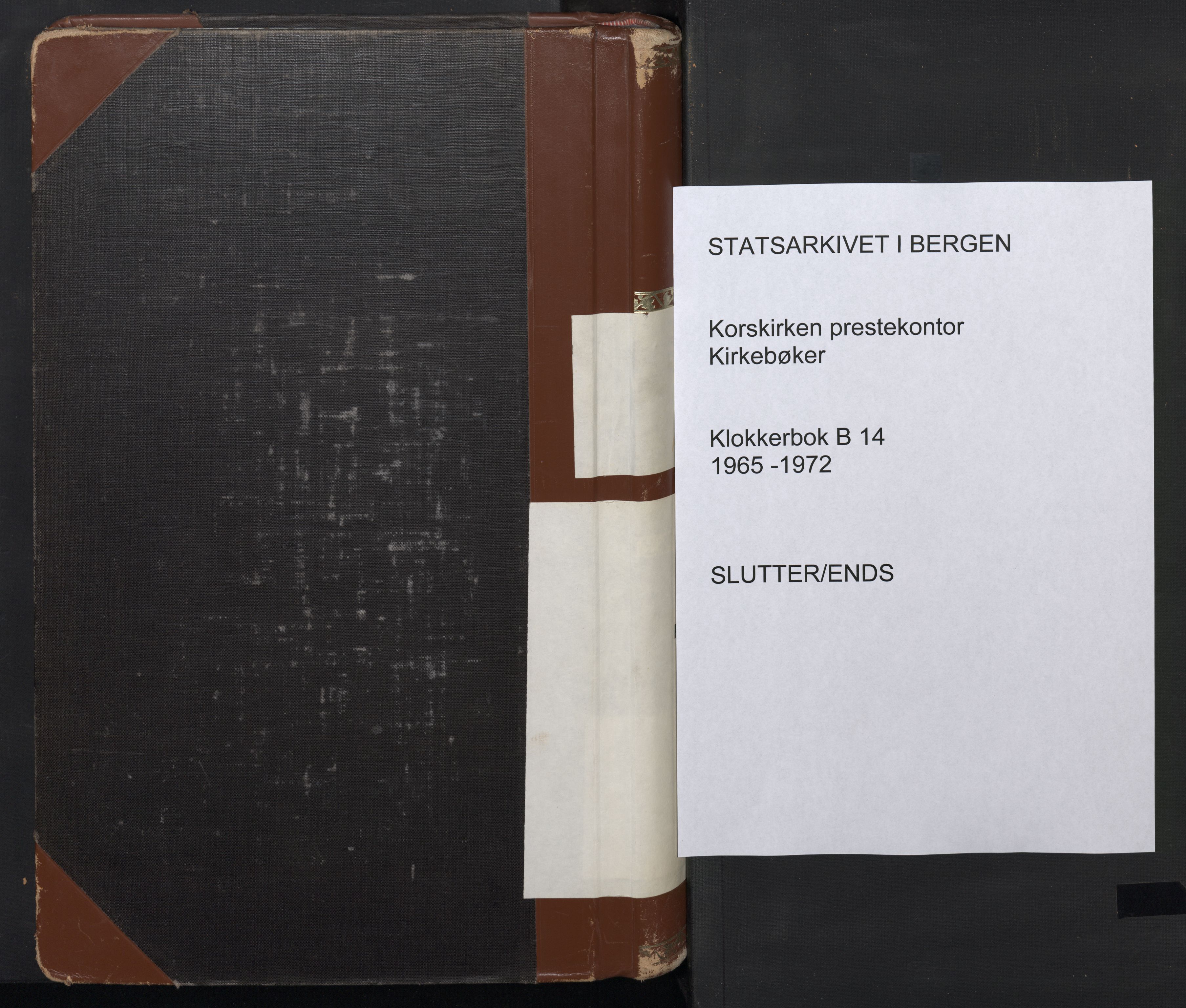 Korskirken sokneprestembete, SAB/A-76101/H/Hab: Parish register (copy) no. B 14, 1965-1972