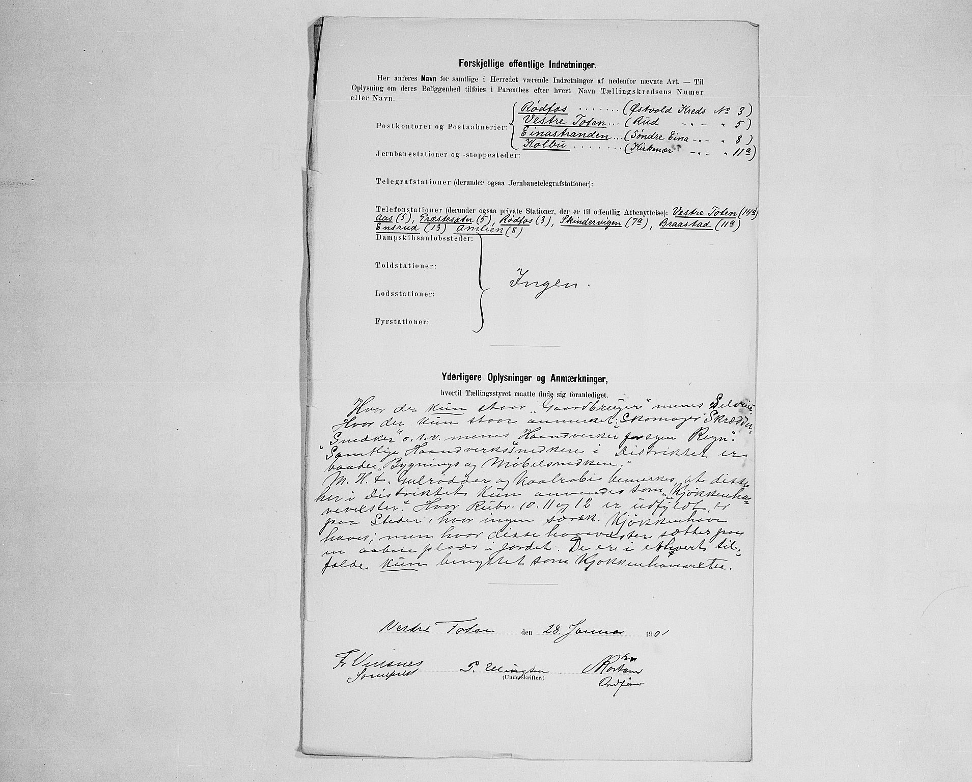 SAH, 1900 census for Vestre Toten, 1900, p. 5