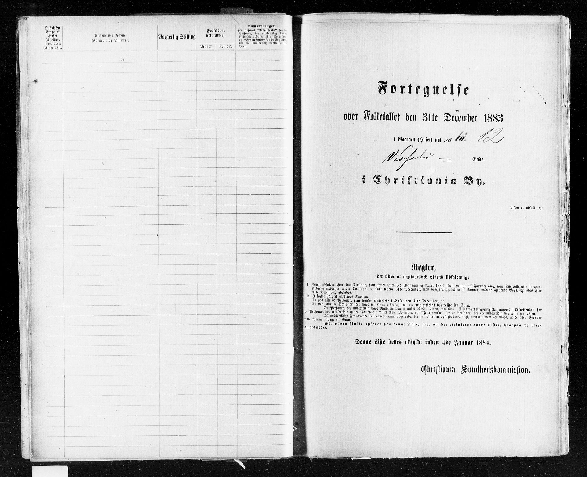 OBA, Municipal Census 1883 for Kristiania, 1883, p. 5196