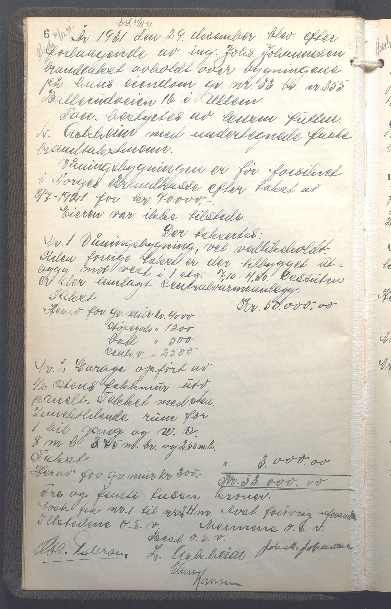 Lensmennene i Aker, OBA/A-10133/F/Fb/L0004: Branntakstprotokoll, 1931-1937, p. 6