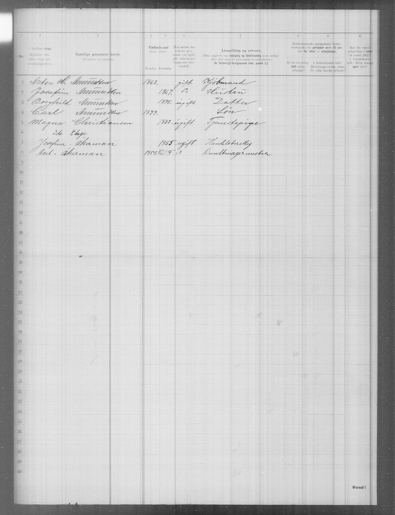 OBA, Municipal Census 1902 for Kristiania, 1902, p. 6098