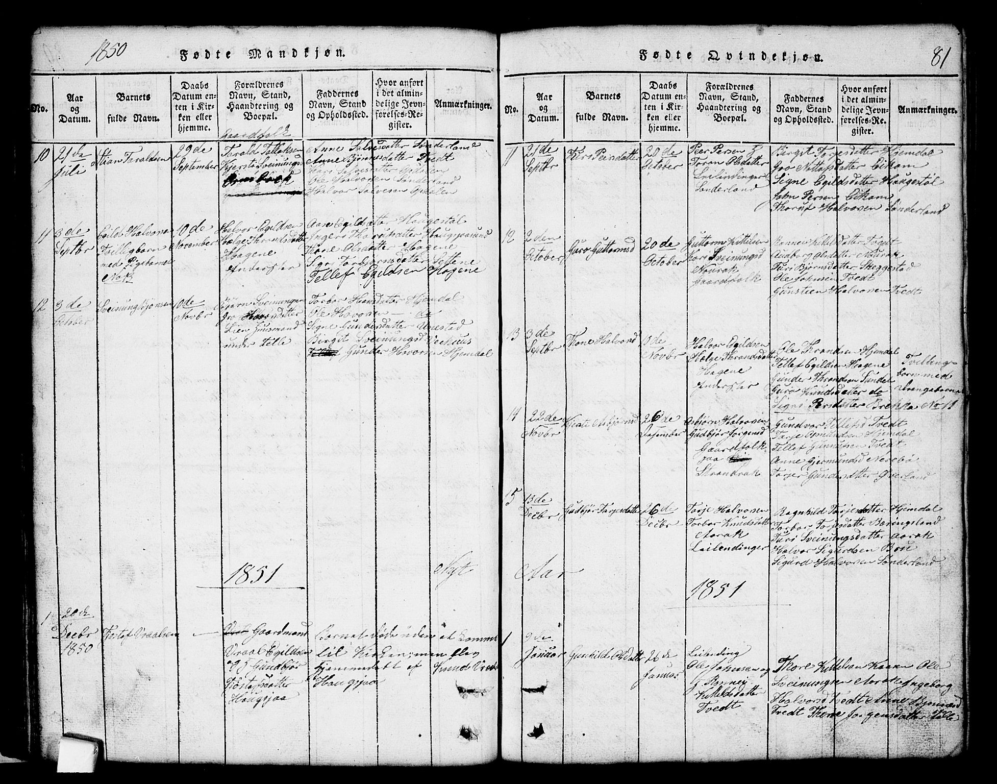 Nissedal kirkebøker, SAKO/A-288/G/Gb/L0001: Parish register (copy) no. II 1, 1814-1862, p. 81