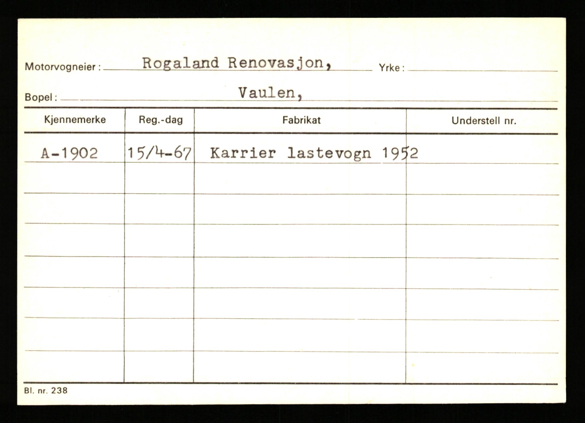 Stavanger trafikkstasjon, SAST/A-101942/0/G/L0001: Registreringsnummer: 0 - 5782, 1930-1971, p. 1335