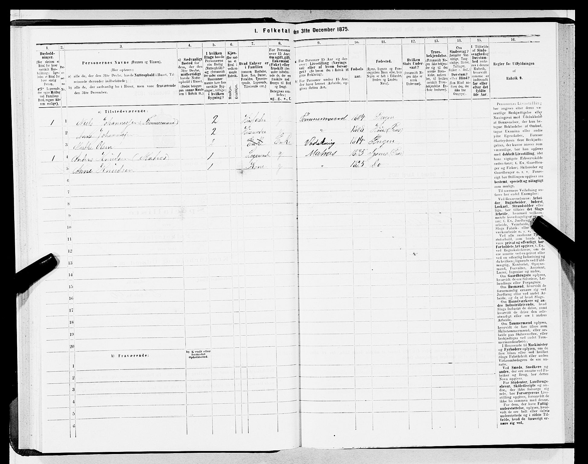 SAB, 1875 census for 1301 Bergen, 1875, p. 948