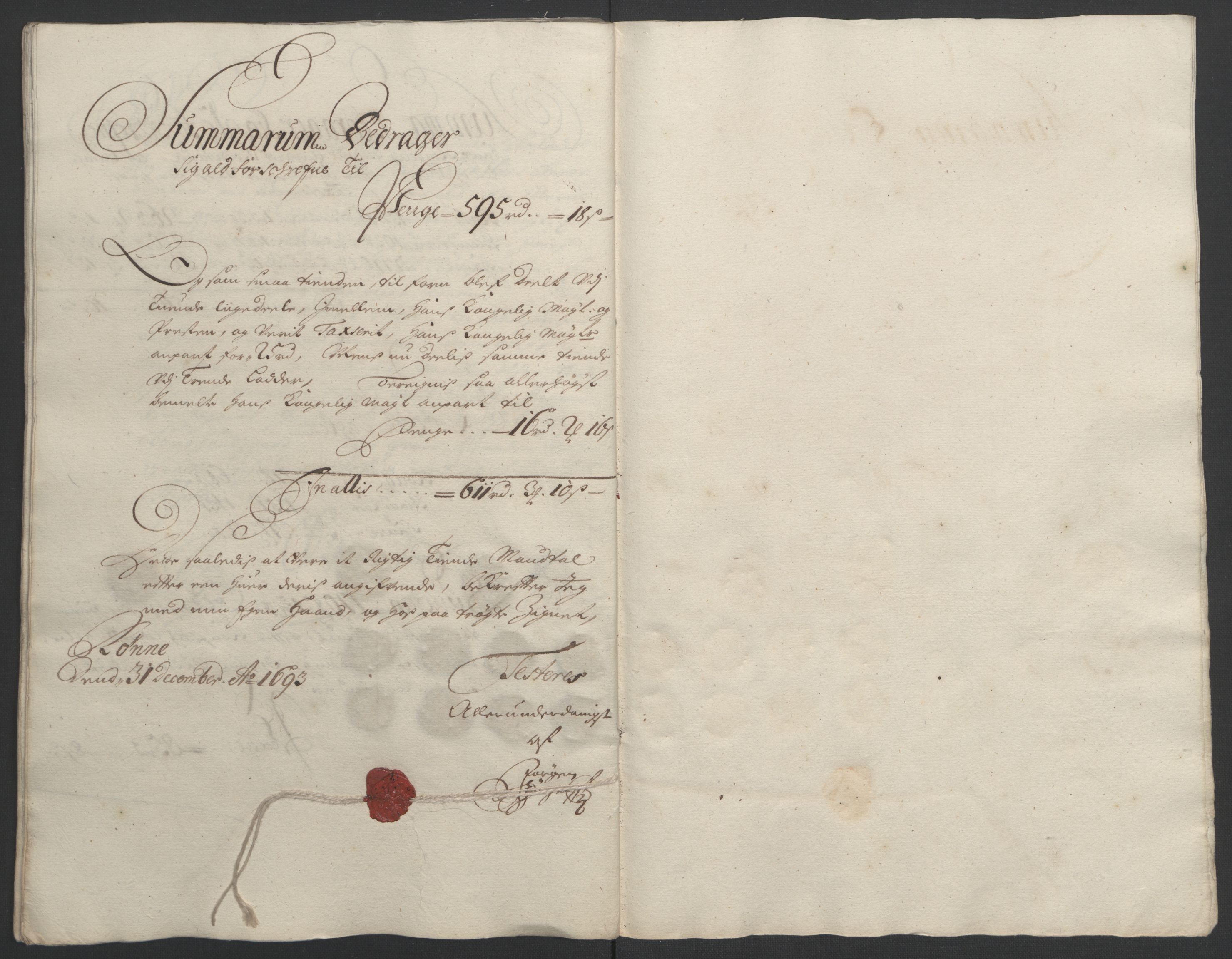 Rentekammeret inntil 1814, Reviderte regnskaper, Fogderegnskap, AV/RA-EA-4092/R13/L0831: Fogderegnskap Solør, Odal og Østerdal, 1693, p. 212