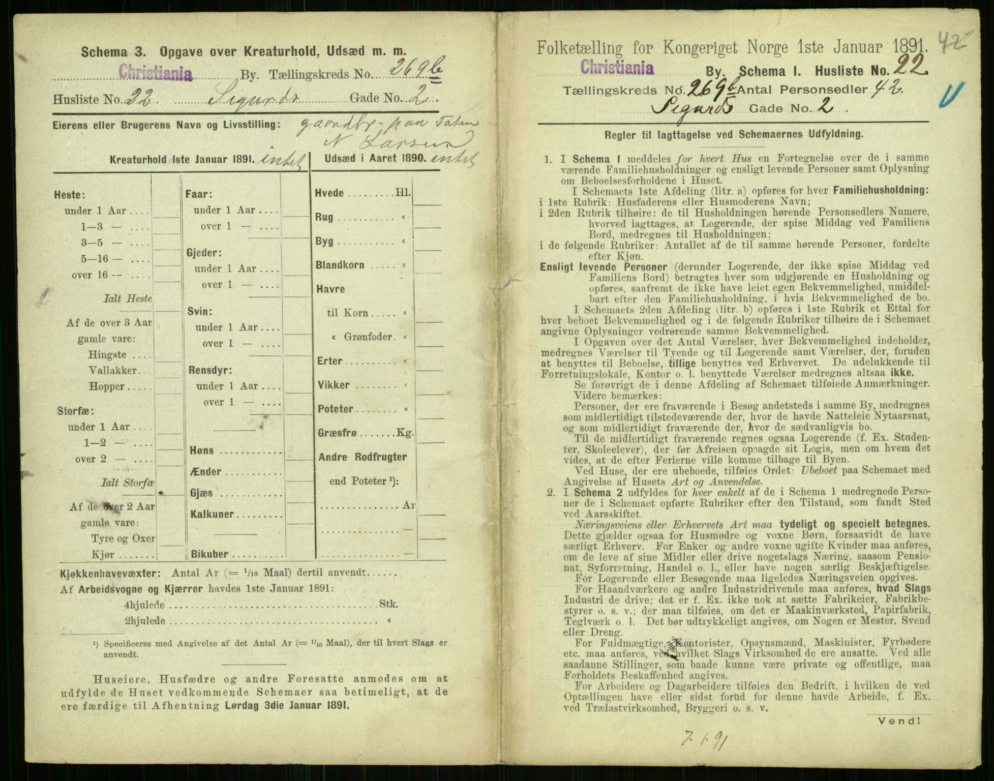 RA, 1891 census for 0301 Kristiania, 1891, p. 107396