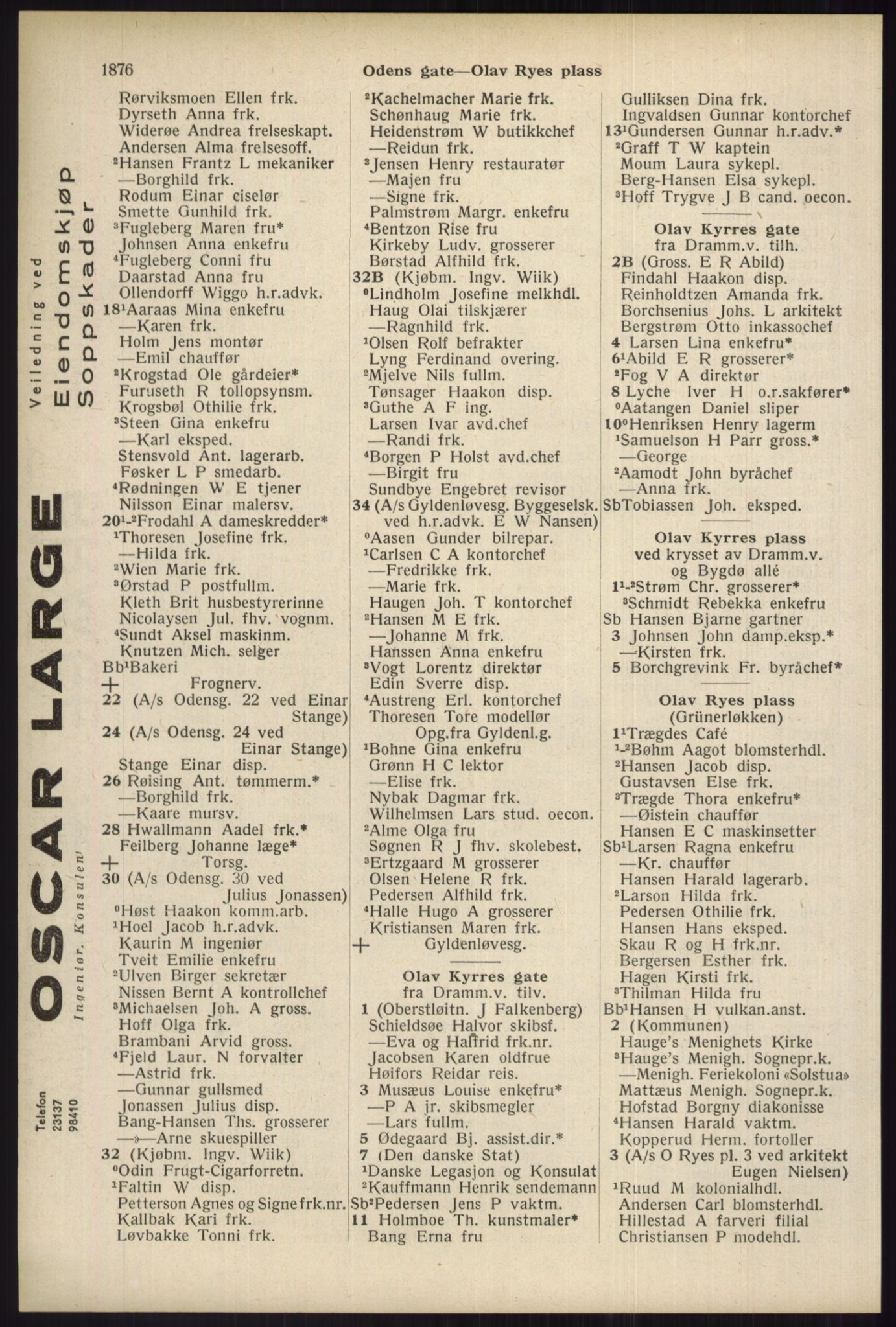 Kristiania/Oslo adressebok, PUBL/-, 1934, p. 1876