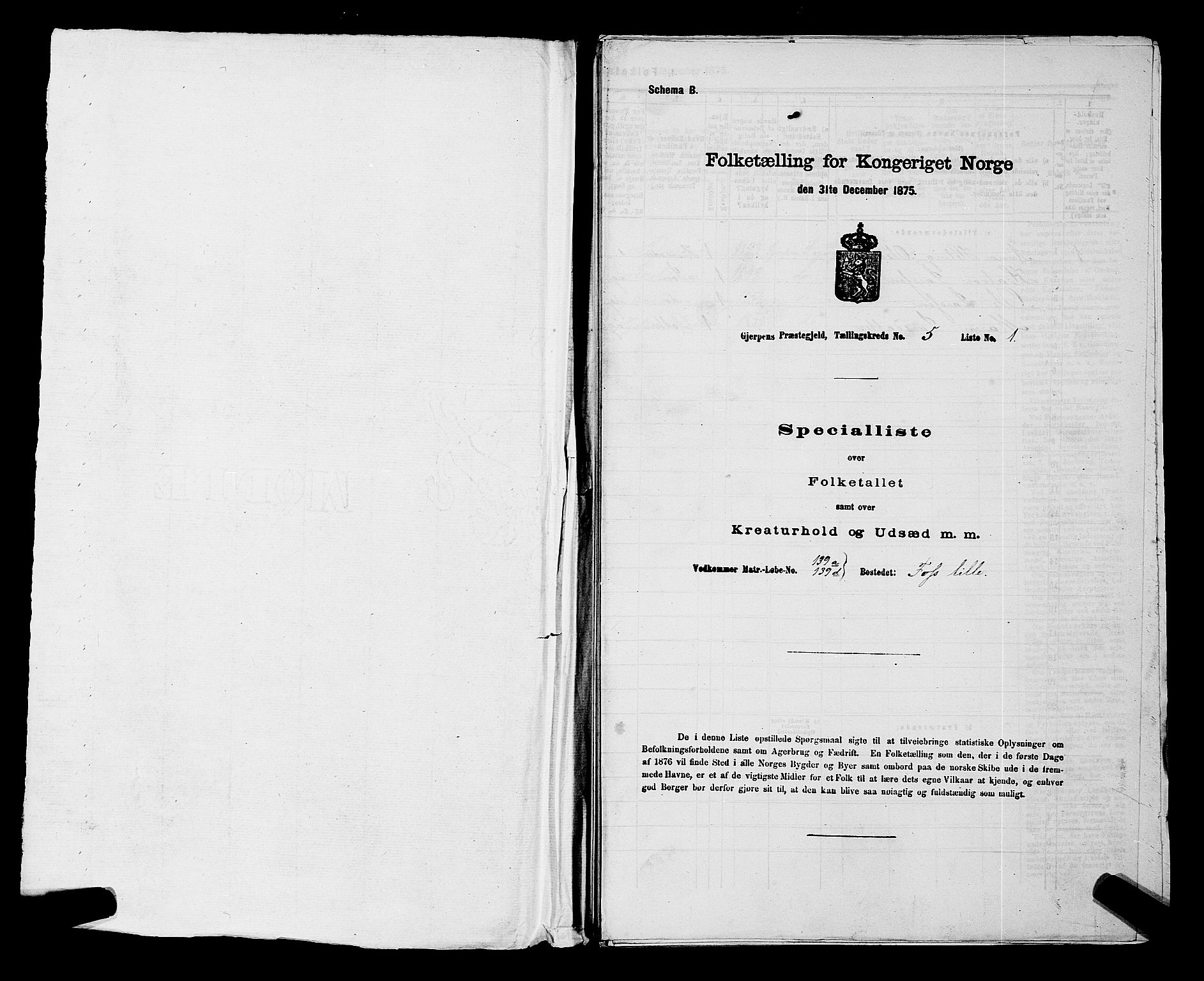 SAKO, 1875 census for 0812P Gjerpen, 1875, p. 590