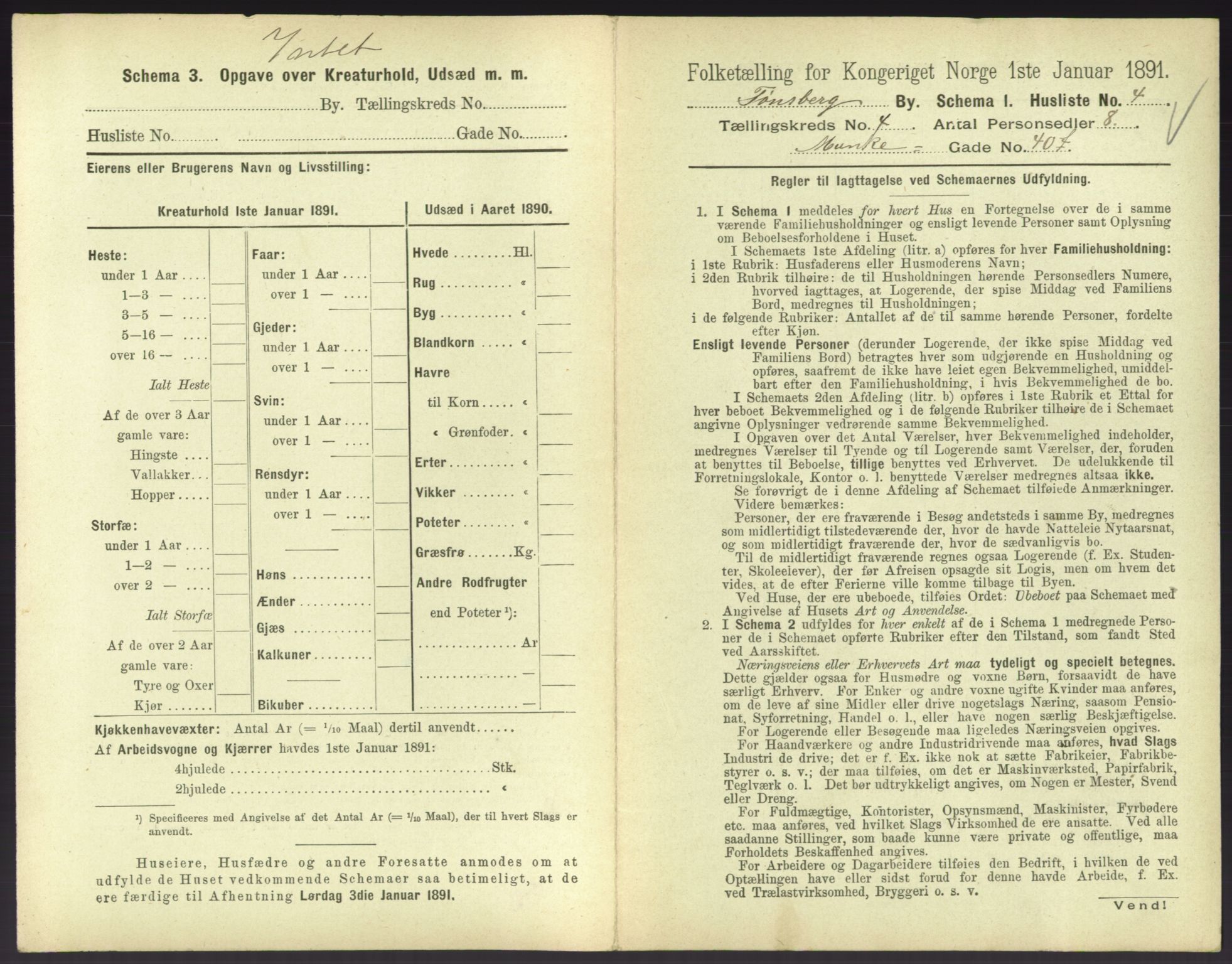 RA, 1891 census for 0705 Tønsberg, 1891, p. 190