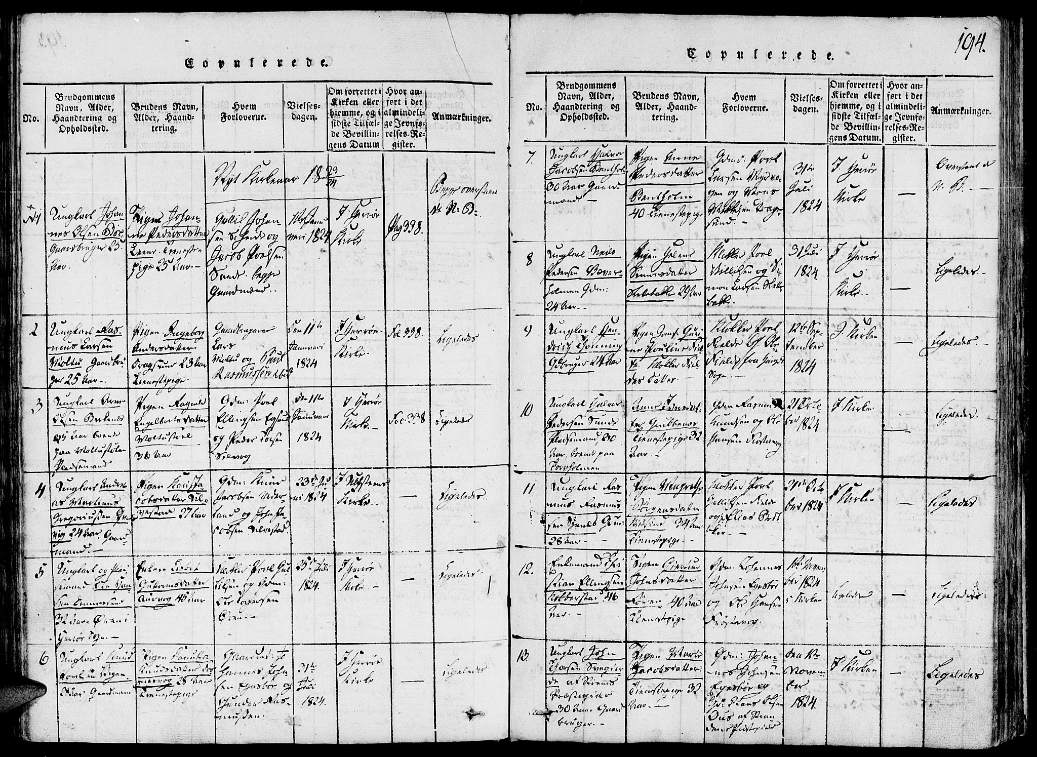 Ministerialprotokoller, klokkerbøker og fødselsregistre - Møre og Romsdal, AV/SAT-A-1454/507/L0069: Parish register (official) no. 507A04, 1816-1841, p. 194