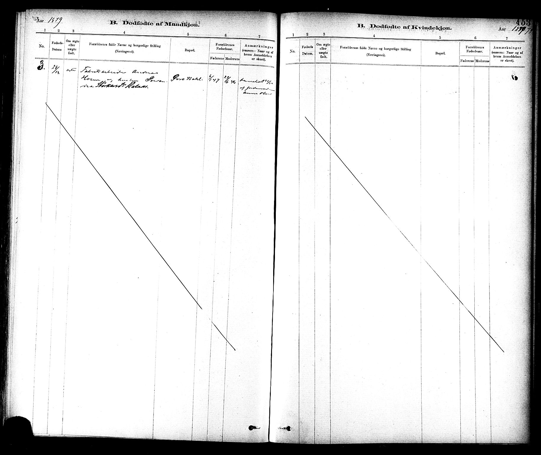 Ministerialprotokoller, klokkerbøker og fødselsregistre - Sør-Trøndelag, SAT/A-1456/604/L0188: Parish register (official) no. 604A09, 1878-1892, p. 453