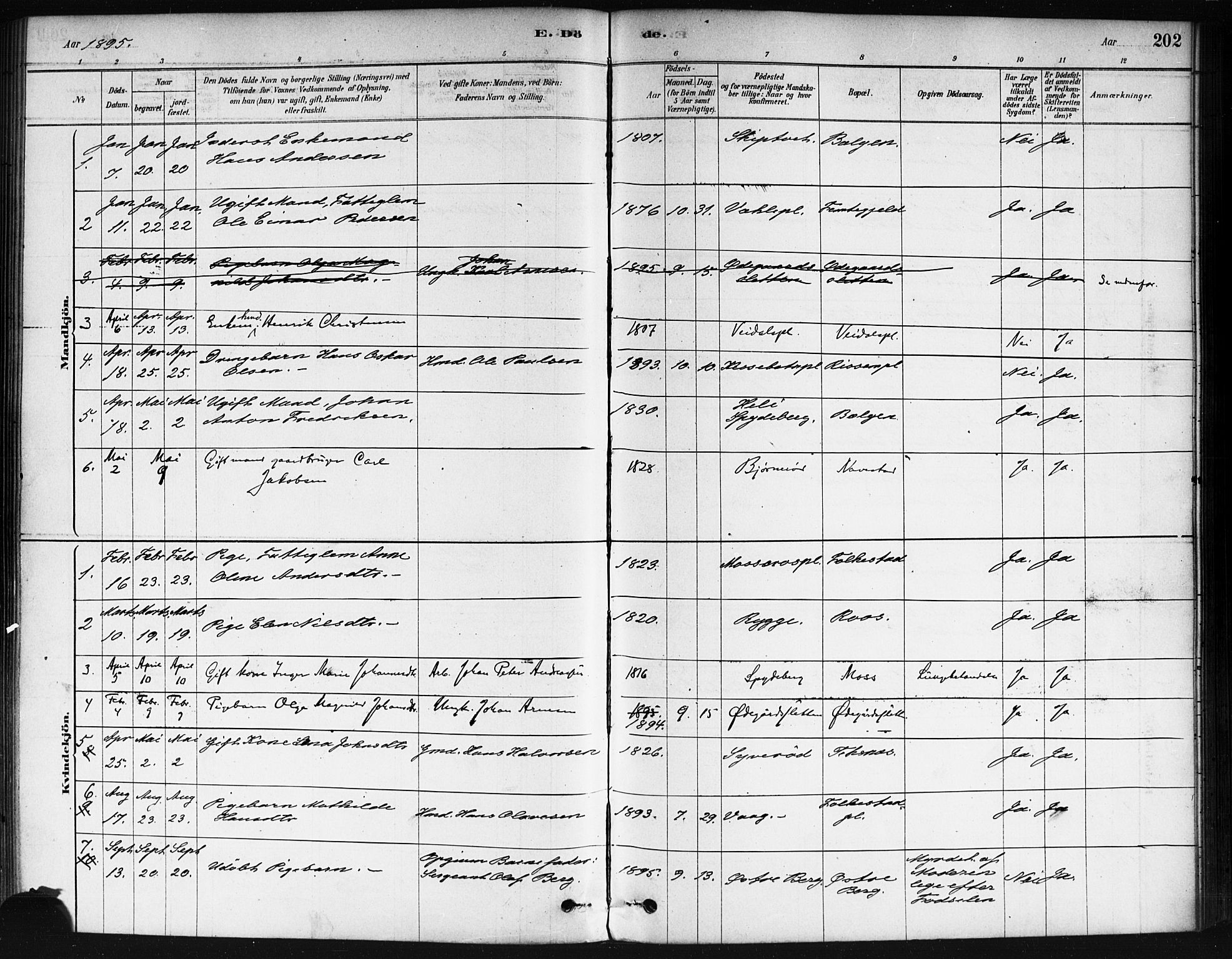 Våler prestekontor Kirkebøker, AV/SAO-A-11083/F/Fa/L0010: Parish register (official) no. I 10, 1878-1896, p. 202