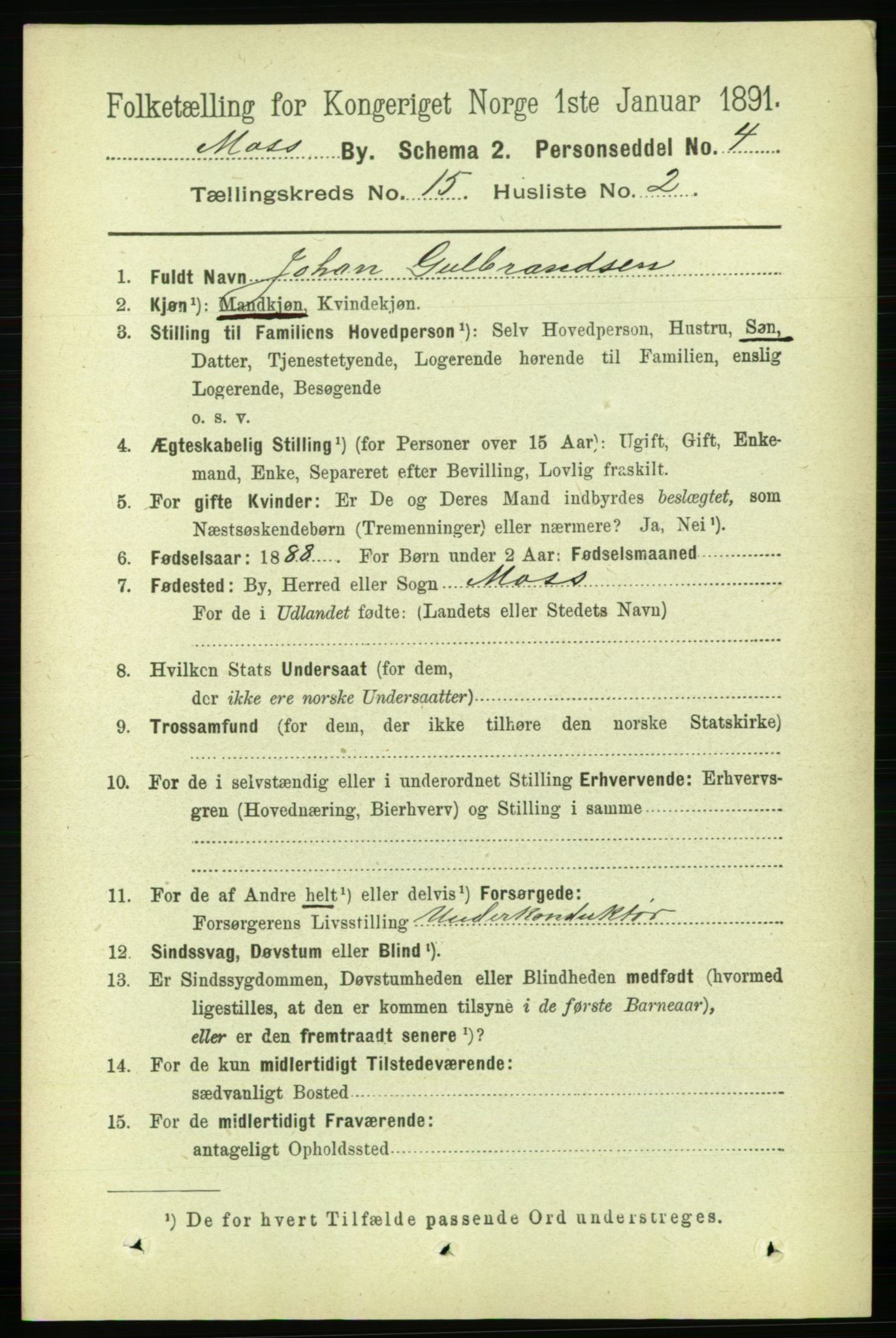 RA, 1891 census for 0104 Moss, 1891, p. 7227