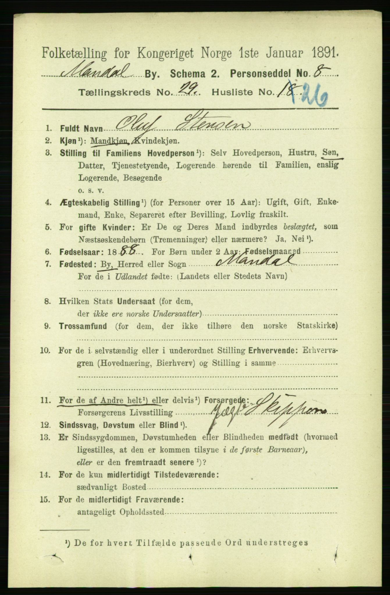 RA, 1891 census for 1002 Mandal, 1891, p. 5221