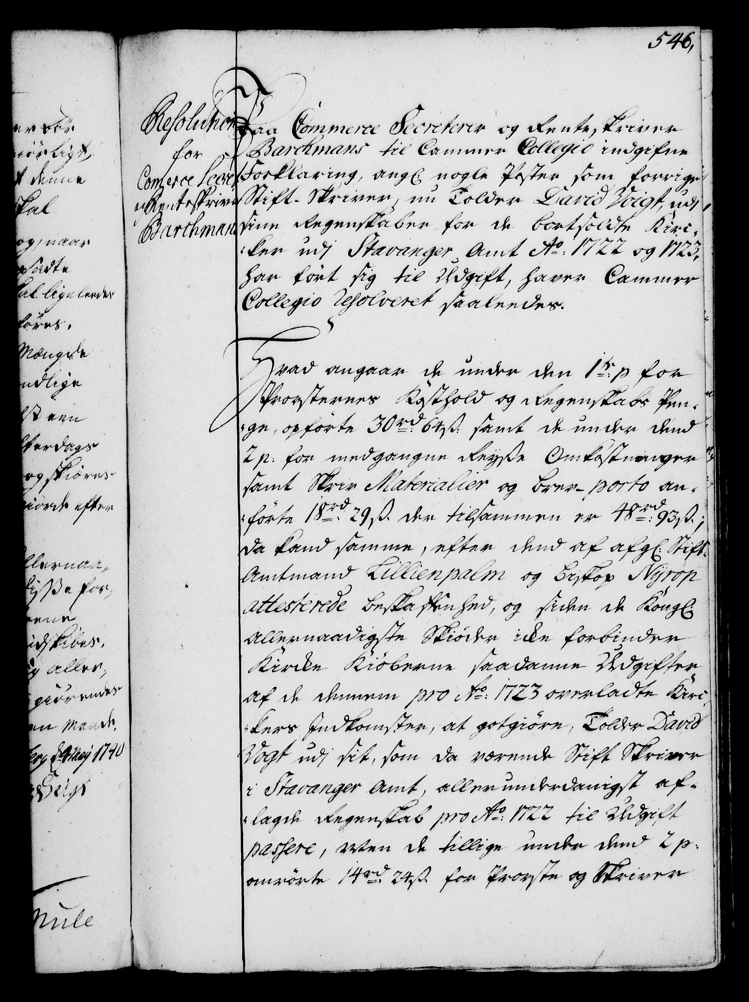 Rentekammeret, Kammerkanselliet, RA/EA-3111/G/Gg/Gga/L0004: Norsk ekspedisjonsprotokoll med register (merket RK 53.4), 1734-1741, p. 546