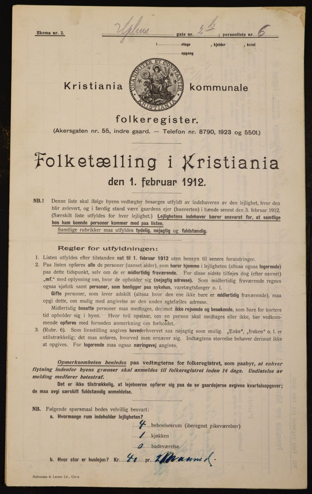 OBA, Municipal Census 1912 for Kristiania, 1912, p. 40552