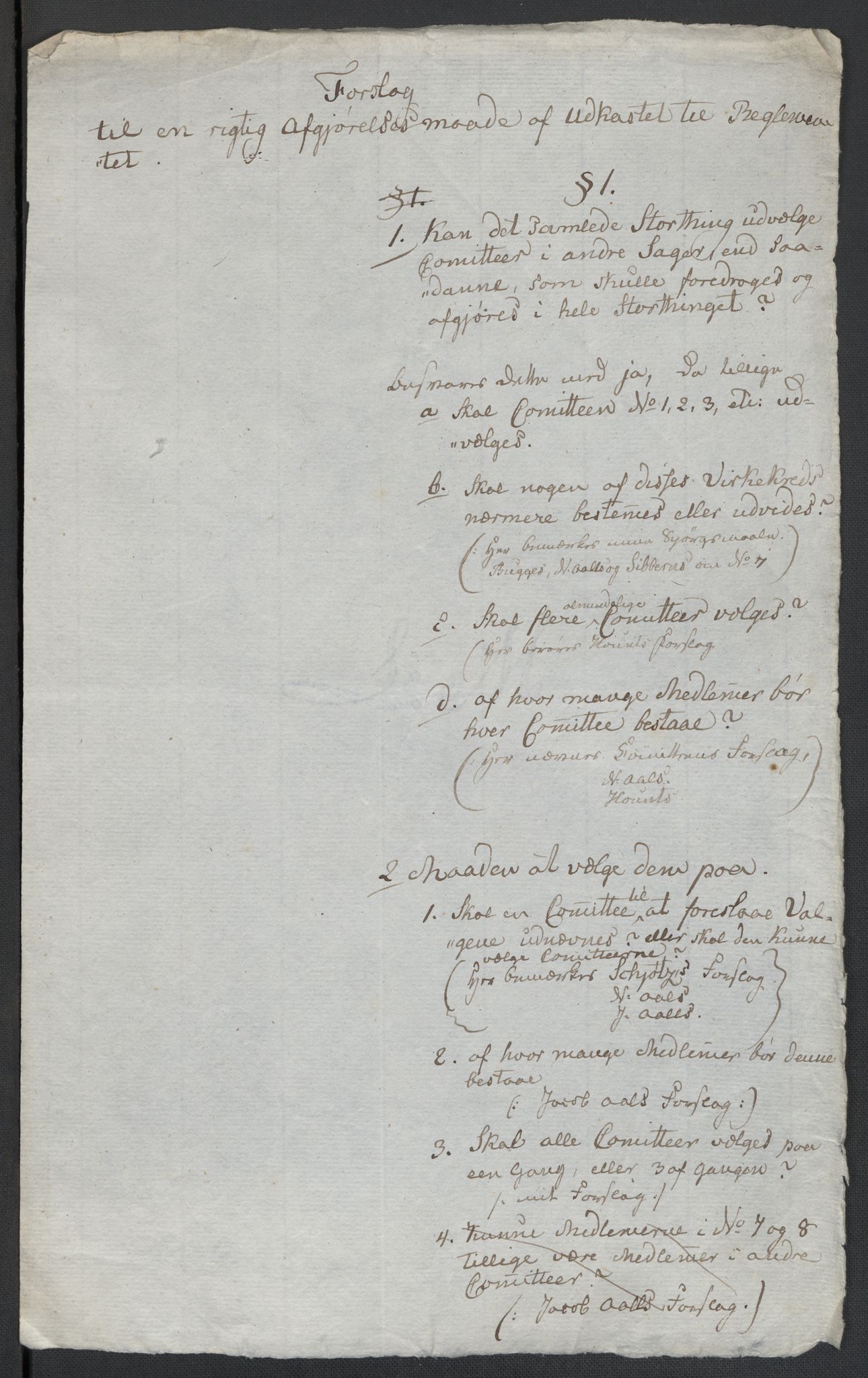 Christie, Wilhelm Frimann Koren, RA/PA-0014/F/L0005: Christies dokumenter fra Stortinget, 1815-1816, p. 109