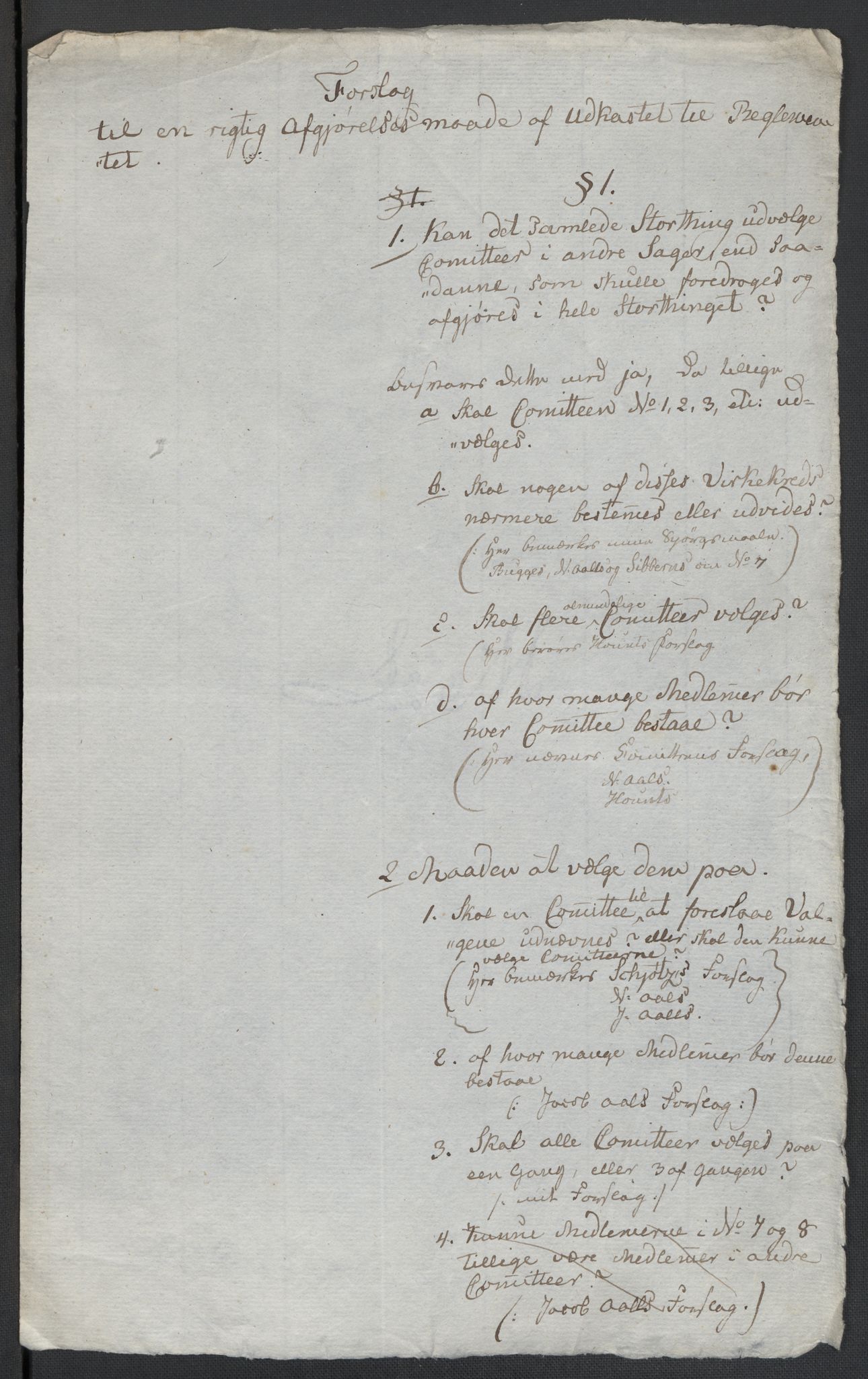Christie, Wilhelm Frimann Koren, AV/RA-PA-0014/F/L0005: Christies dokumenter fra Stortinget, 1815-1816, p. 109