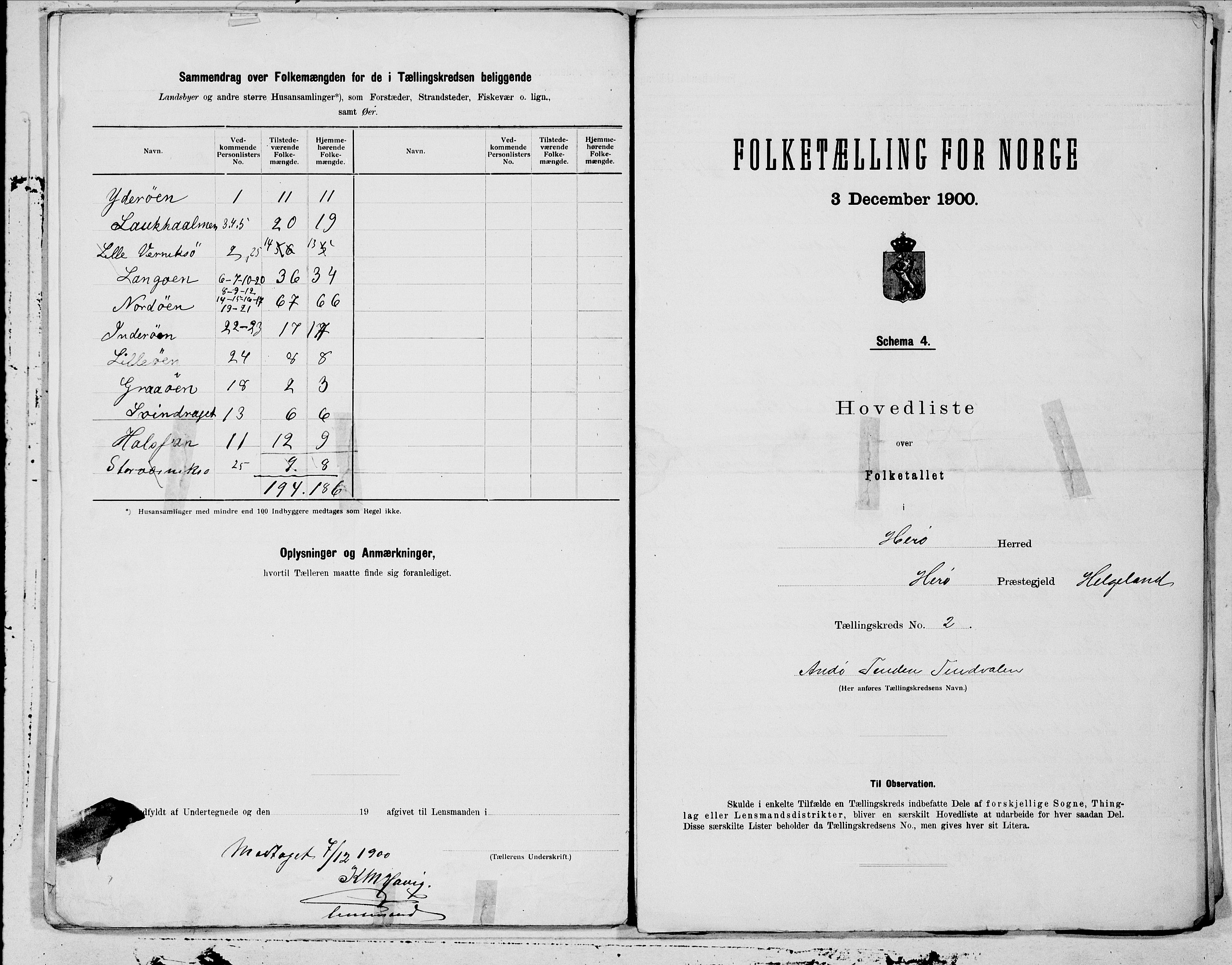 SAT, 1900 census for Herøy, 1900, p. 4