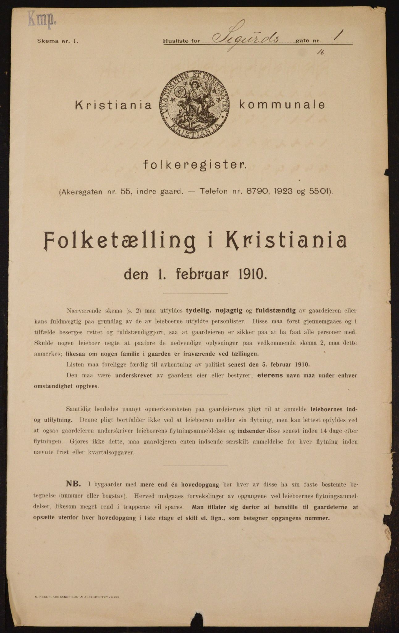 OBA, Municipal Census 1910 for Kristiania, 1910, p. 90546