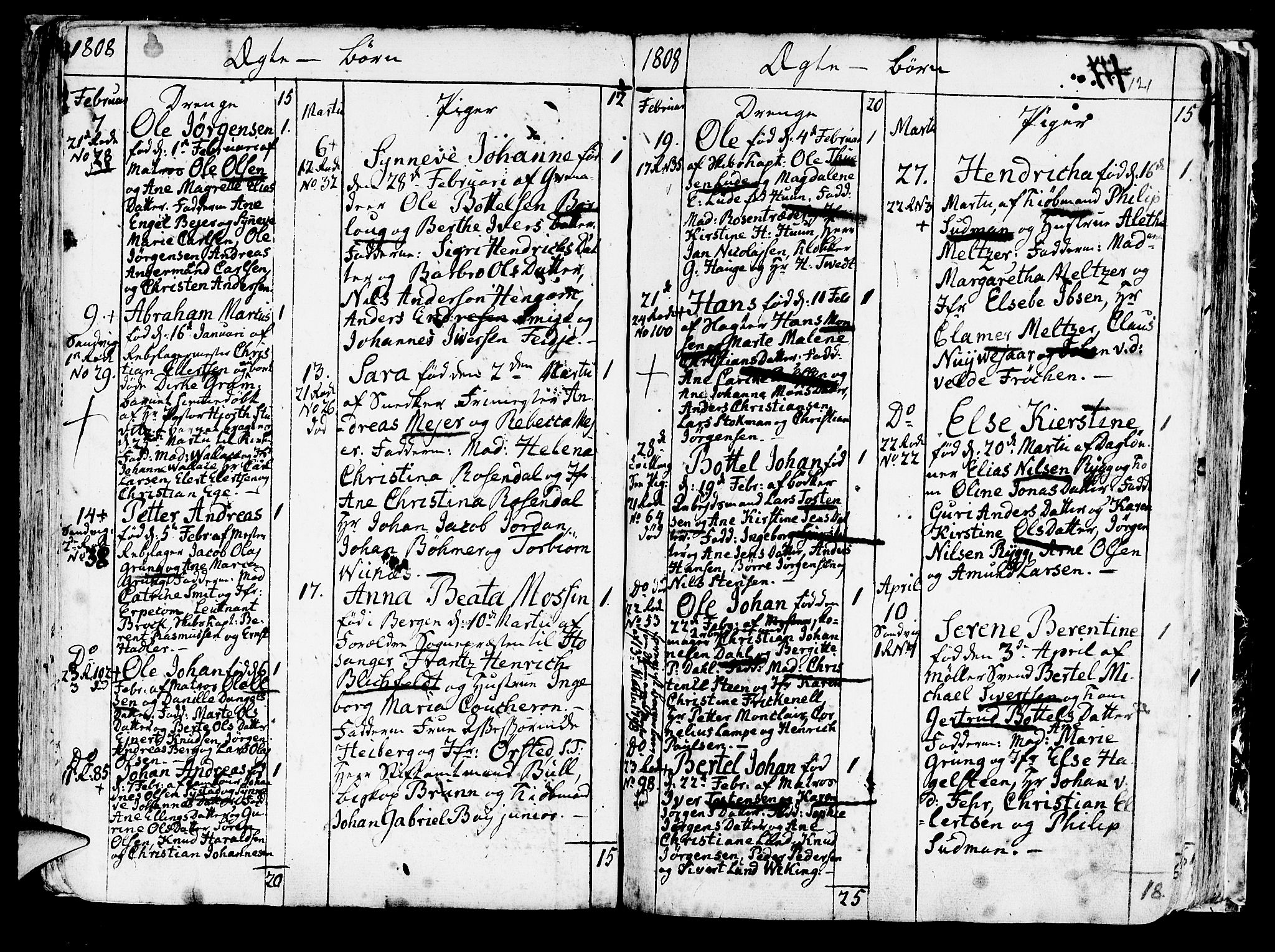 Korskirken sokneprestembete, SAB/A-76101/H/Haa/L0006: Parish register (official) no. A 6, 1790-1820, p. 121