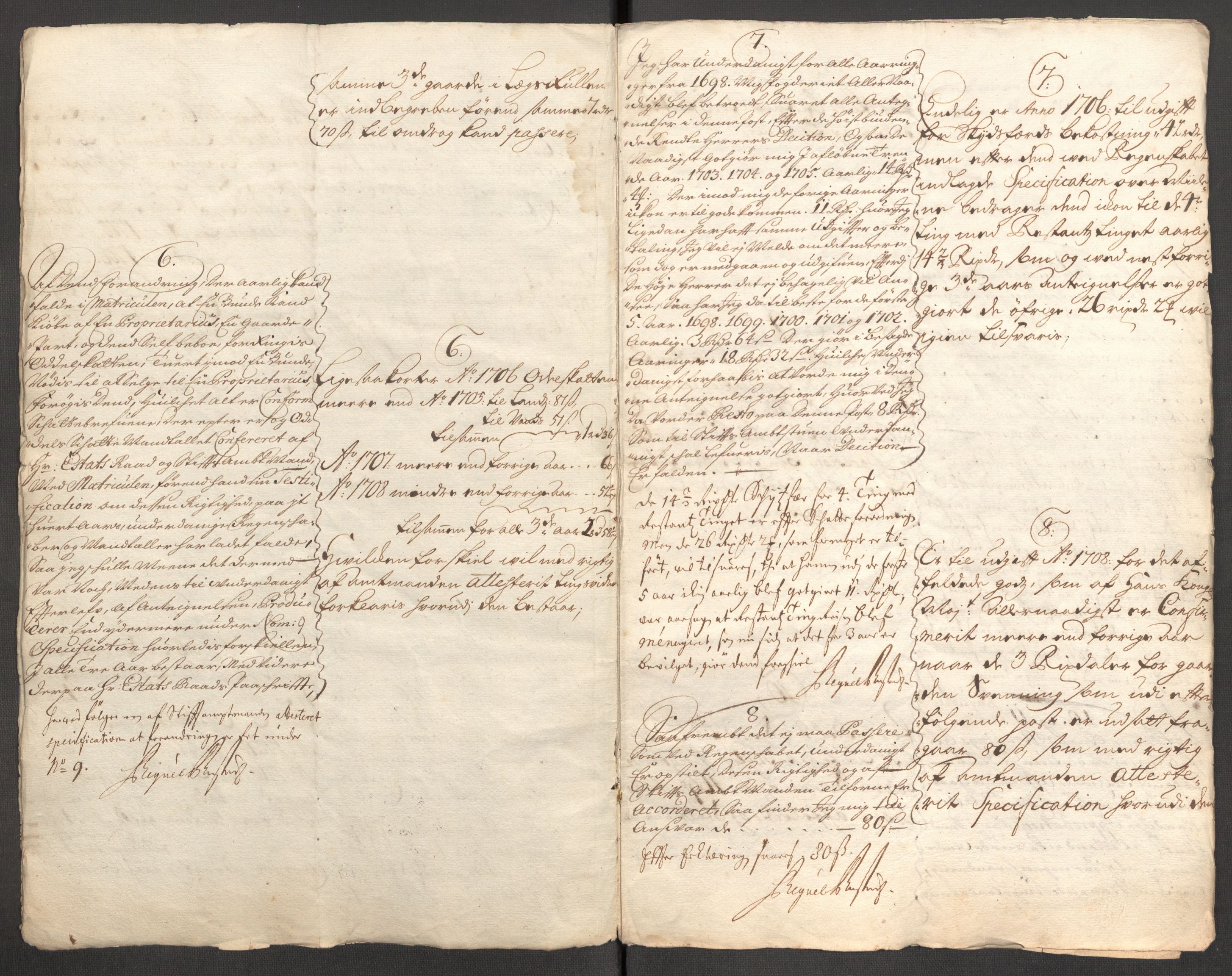 Rentekammeret inntil 1814, Reviderte regnskaper, Fogderegnskap, AV/RA-EA-4092/R64/L4430: Fogderegnskap Namdal, 1707-1708, p. 443