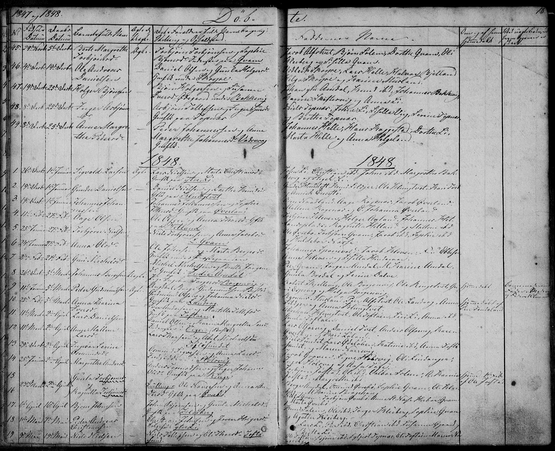 Nedstrand sokneprestkontor, SAST/A-101841/01/IV: Parish register (official) no. A 8, 1839-1860, p. 19