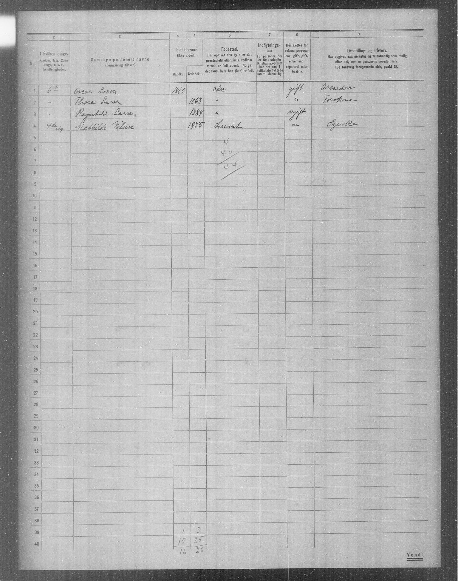 OBA, Municipal Census 1904 for Kristiania, 1904, p. 14242