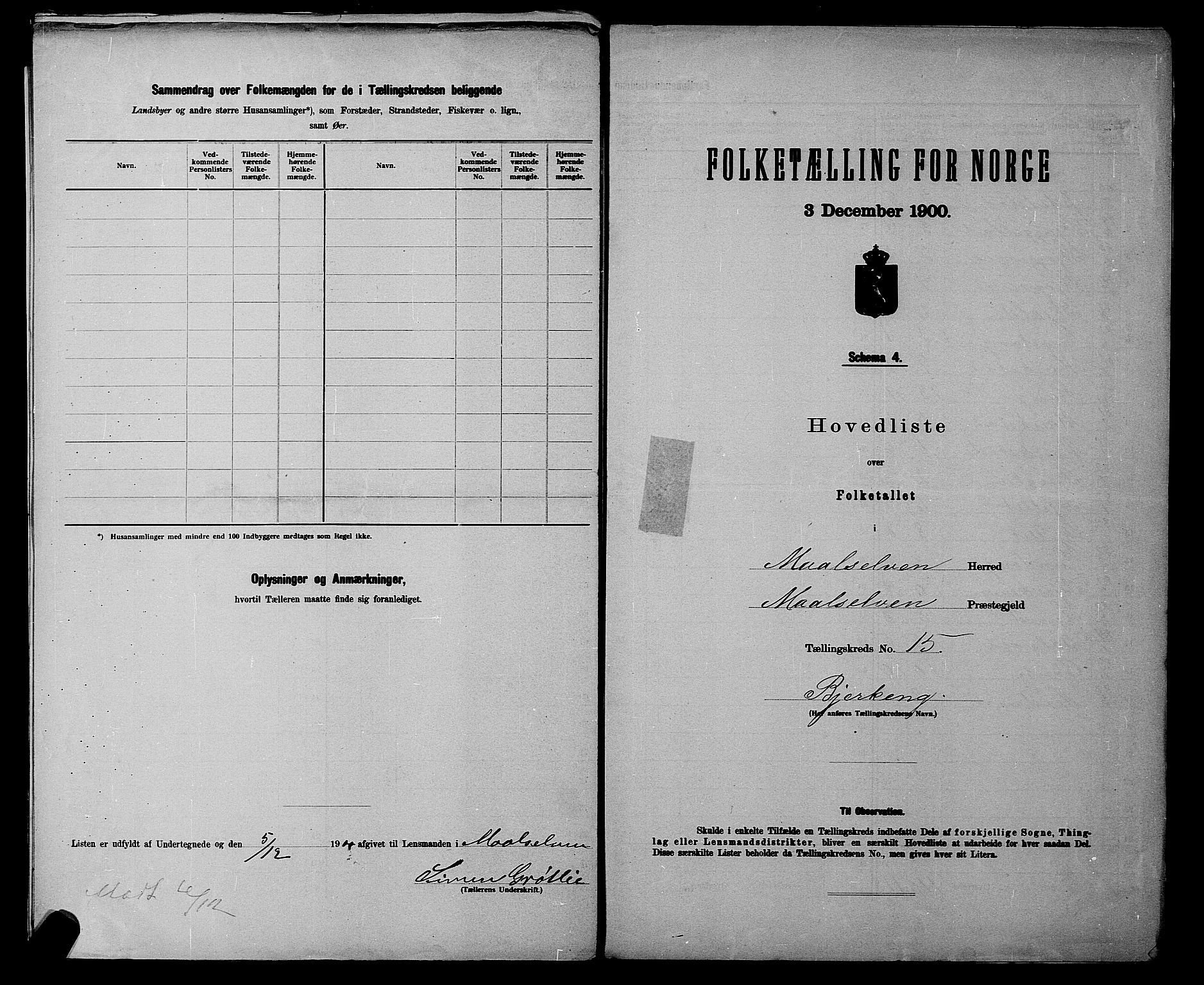 SATØ, 1900 census for Målselv, 1900, p. 32