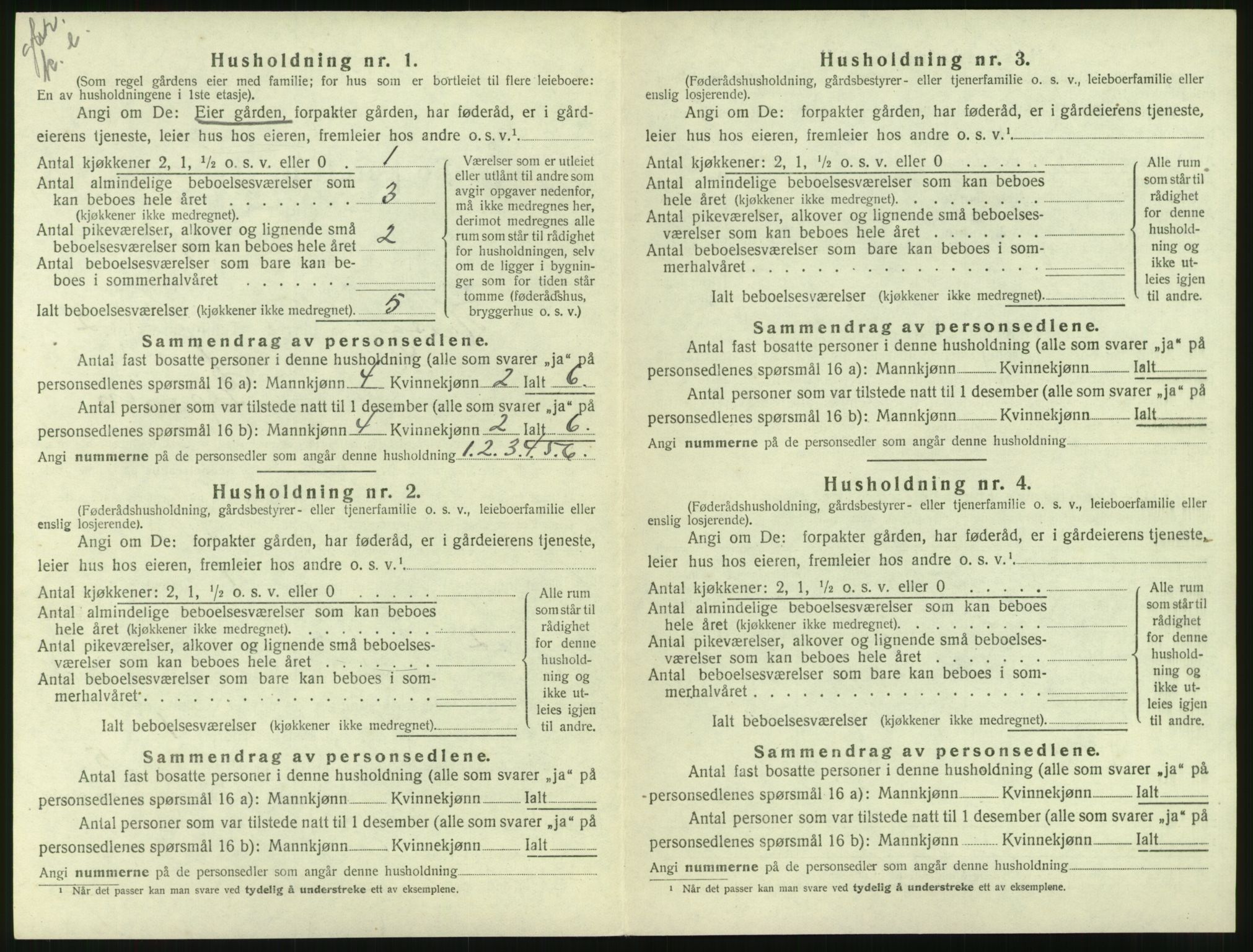 SAT, 1920 census for Halsa, 1920, p. 113