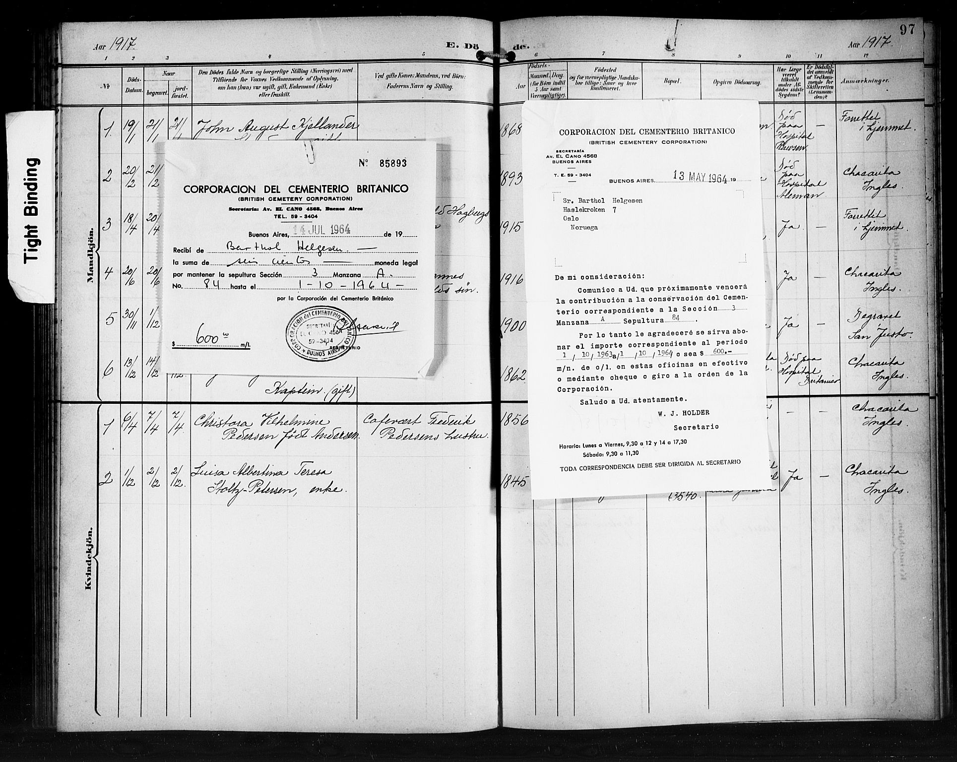 Den norske sjømannsmisjon i utlandet/Syd-Amerika (Buenos Aires m.fl.), SAB/SAB/PA-0118/H/Ha/L0002: Parish register (official) no. A 2, 1899-1919