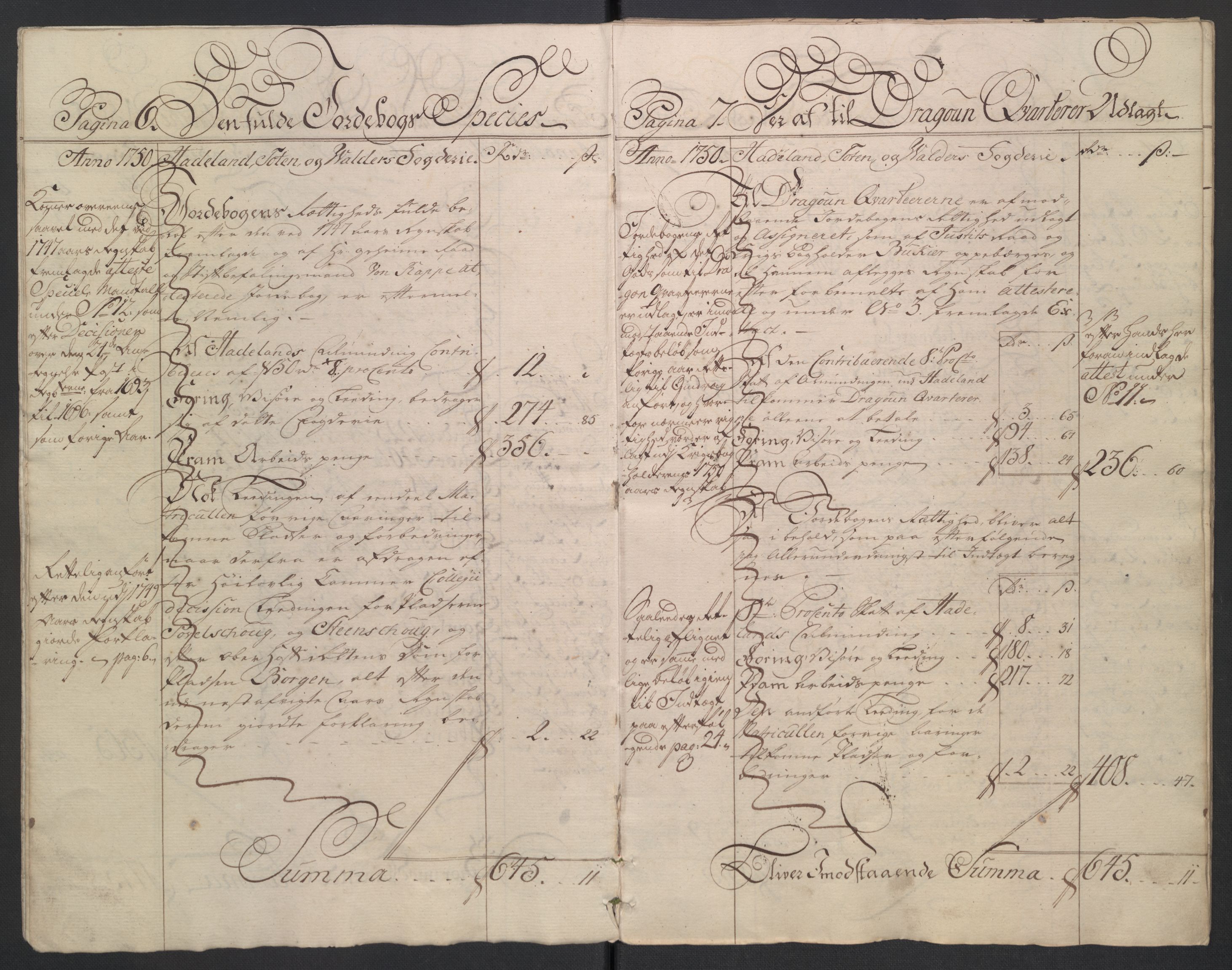 Rentekammeret inntil 1814, Reviderte regnskaper, Fogderegnskap, AV/RA-EA-4092/R18/L1348: Fogderegnskap Hadeland, Toten og Valdres, 1750-1751, p. 6