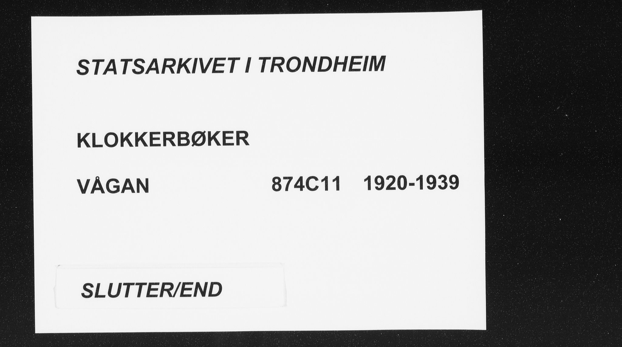 Ministerialprotokoller, klokkerbøker og fødselsregistre - Nordland, SAT/A-1459/874/L1082: Parish register (copy) no. 874C11, 1920-1939