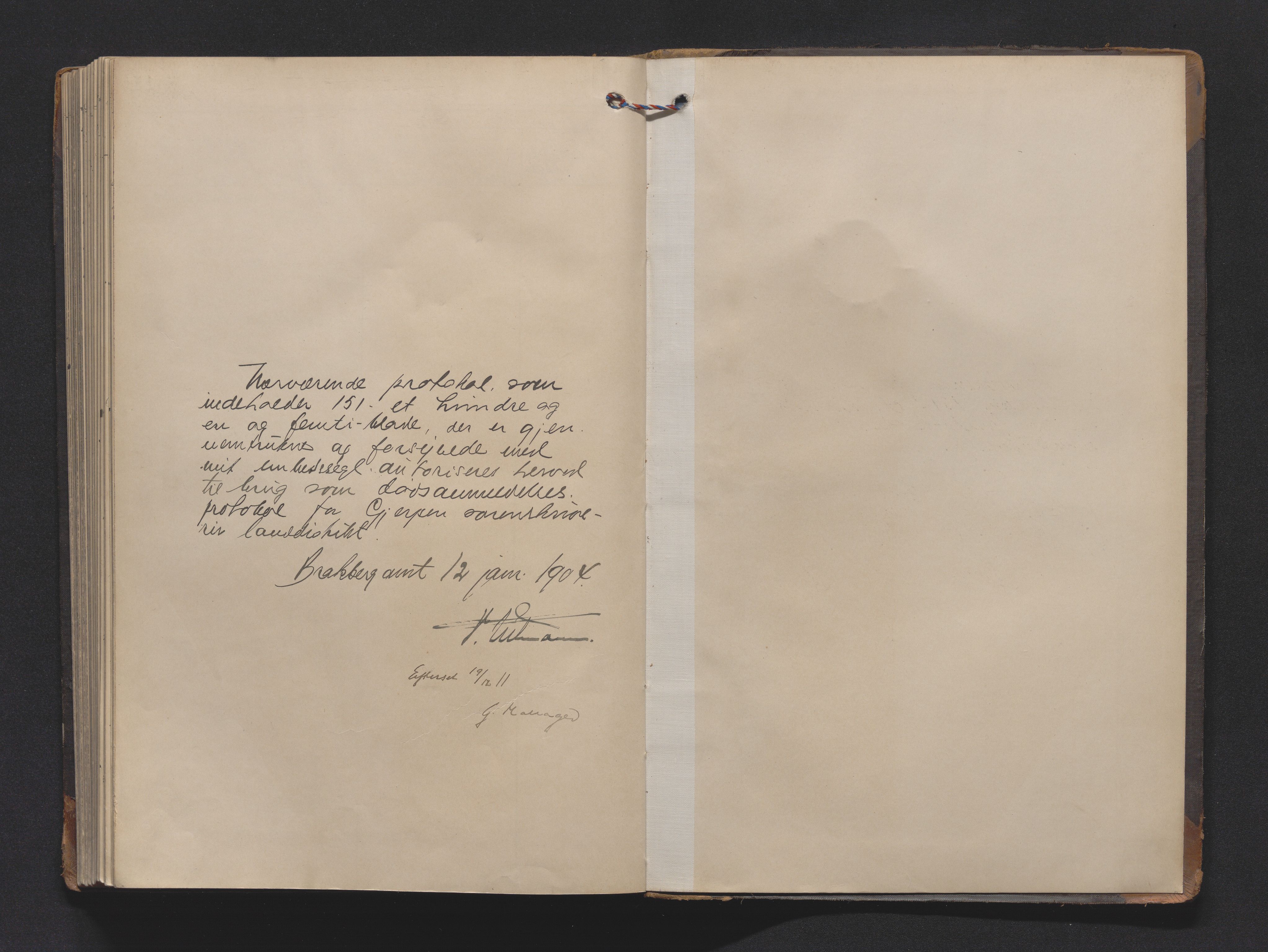 Gjerpen sorenskriveri, SAKO/A-216/H/Ha/Haa/Haaa/L0001: Dødsanmeldelsesprotokoll, Sorenskriveriet, 1904-1915