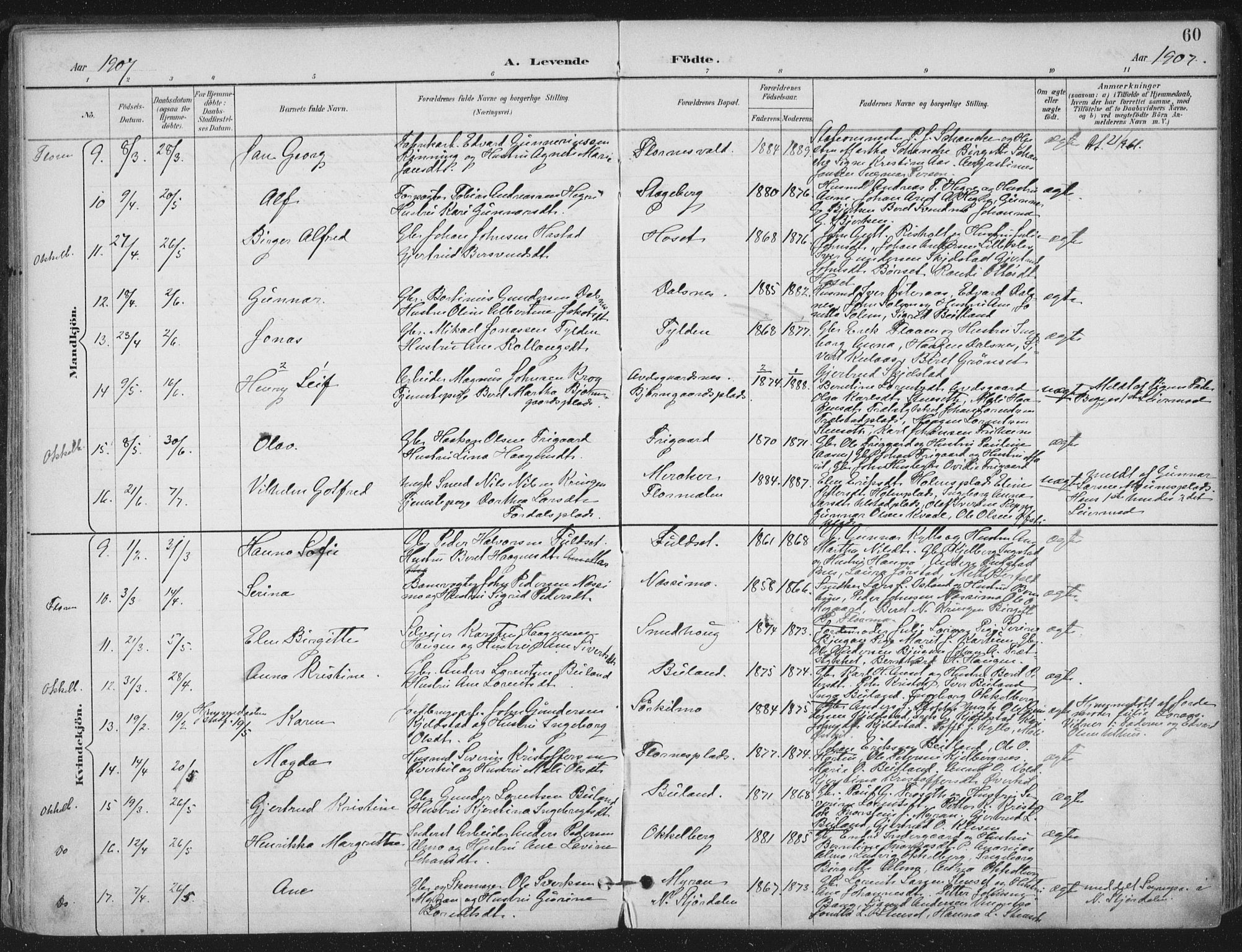 Ministerialprotokoller, klokkerbøker og fødselsregistre - Nord-Trøndelag, SAT/A-1458/703/L0031: Parish register (official) no. 703A04, 1893-1914, p. 60
