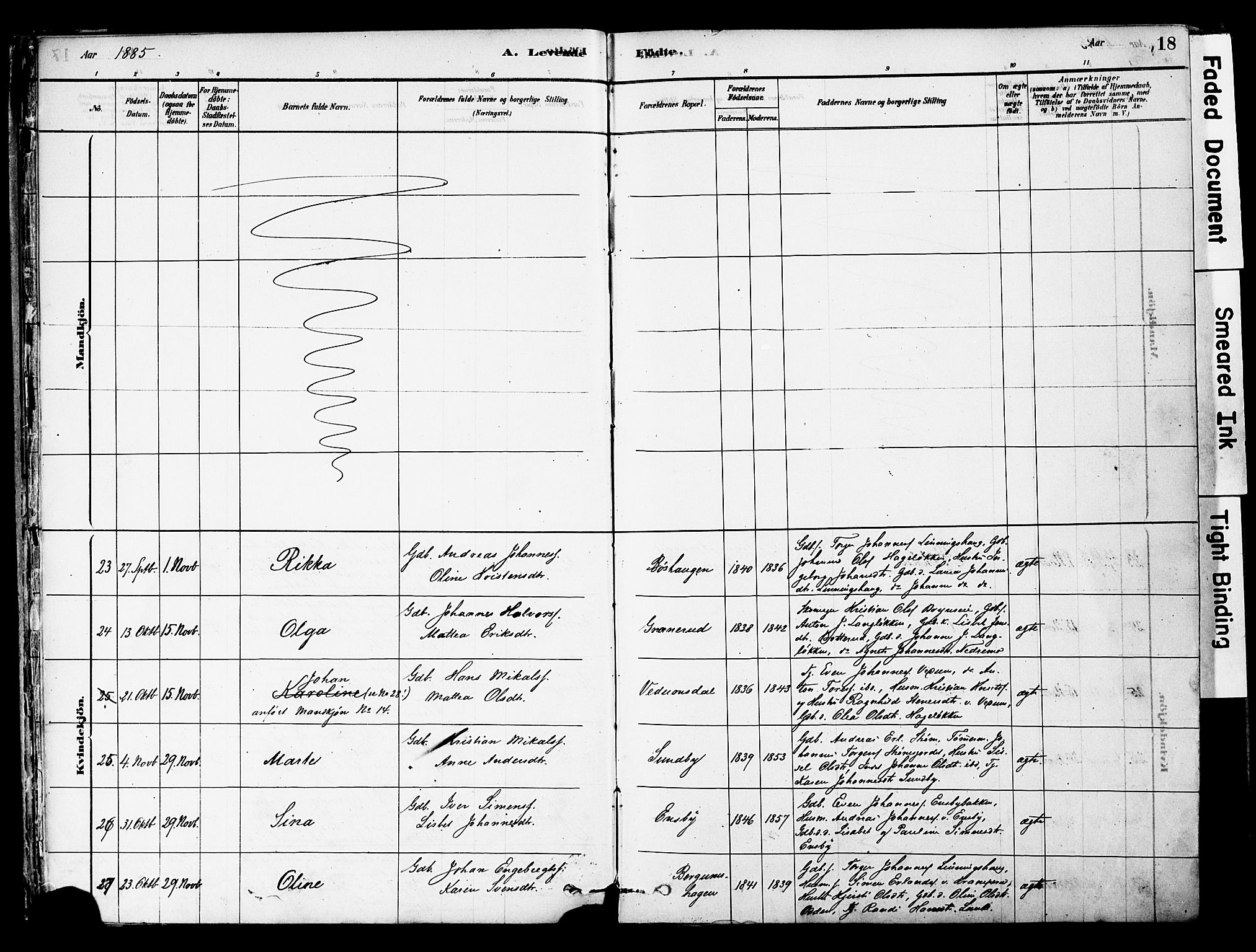 Øyer prestekontor, AV/SAH-PREST-084/H/Ha/Haa/L0008: Parish register (official) no. 8, 1878-1897, p. 18