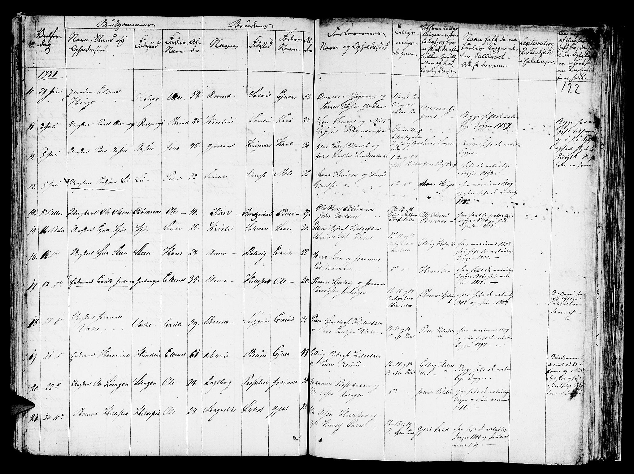 Hafslo sokneprestembete, SAB/A-80301/H/Haa/Haaa/L0004: Parish register (official) no. A 4, 1821-1834, p. 122