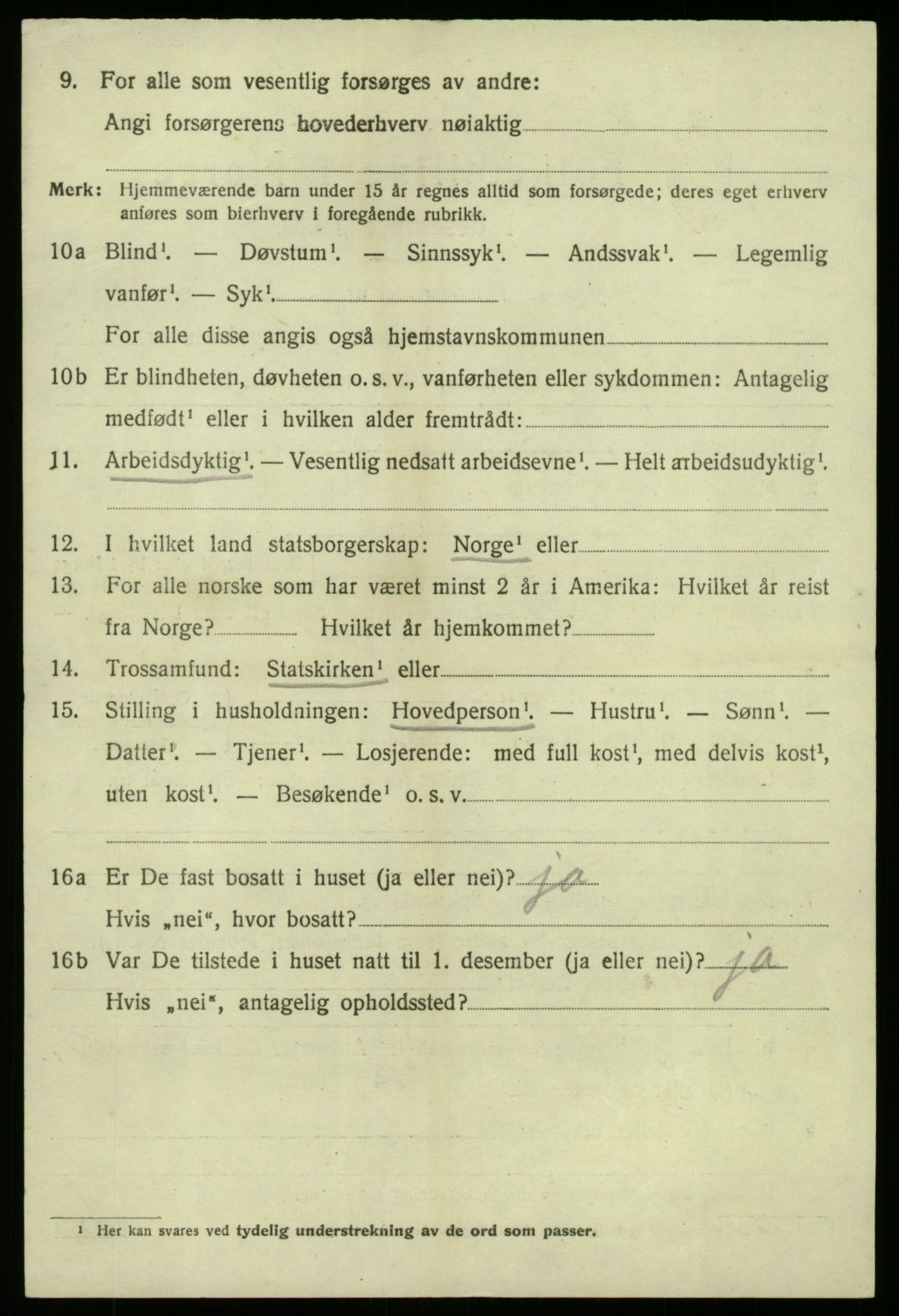 SAB, 1920 census for Vik, 1920, p. 6318