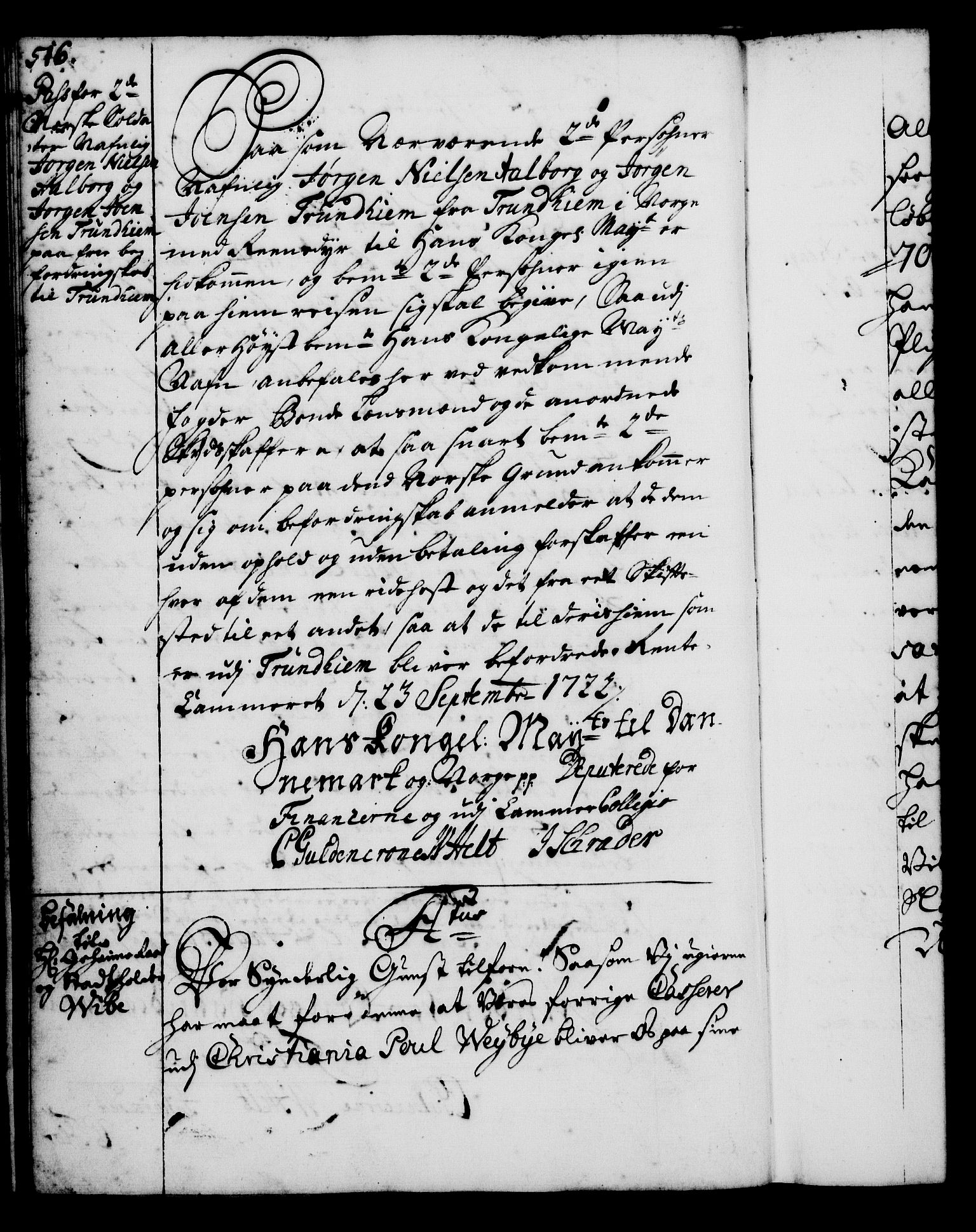 Rentekammeret, Kammerkanselliet, RA/EA-3111/G/Gg/Gga/L0001: Norsk ekspedisjonsprotokoll med register (merket RK 53.1), 1720-1723, p. 516