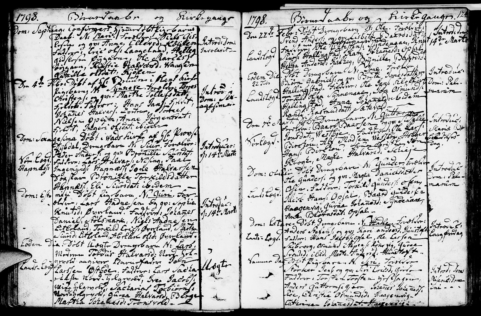 Vikedal sokneprestkontor, AV/SAST-A-101840/01/IV: Parish register (official) no. A 2, 1779-1817, p. 124